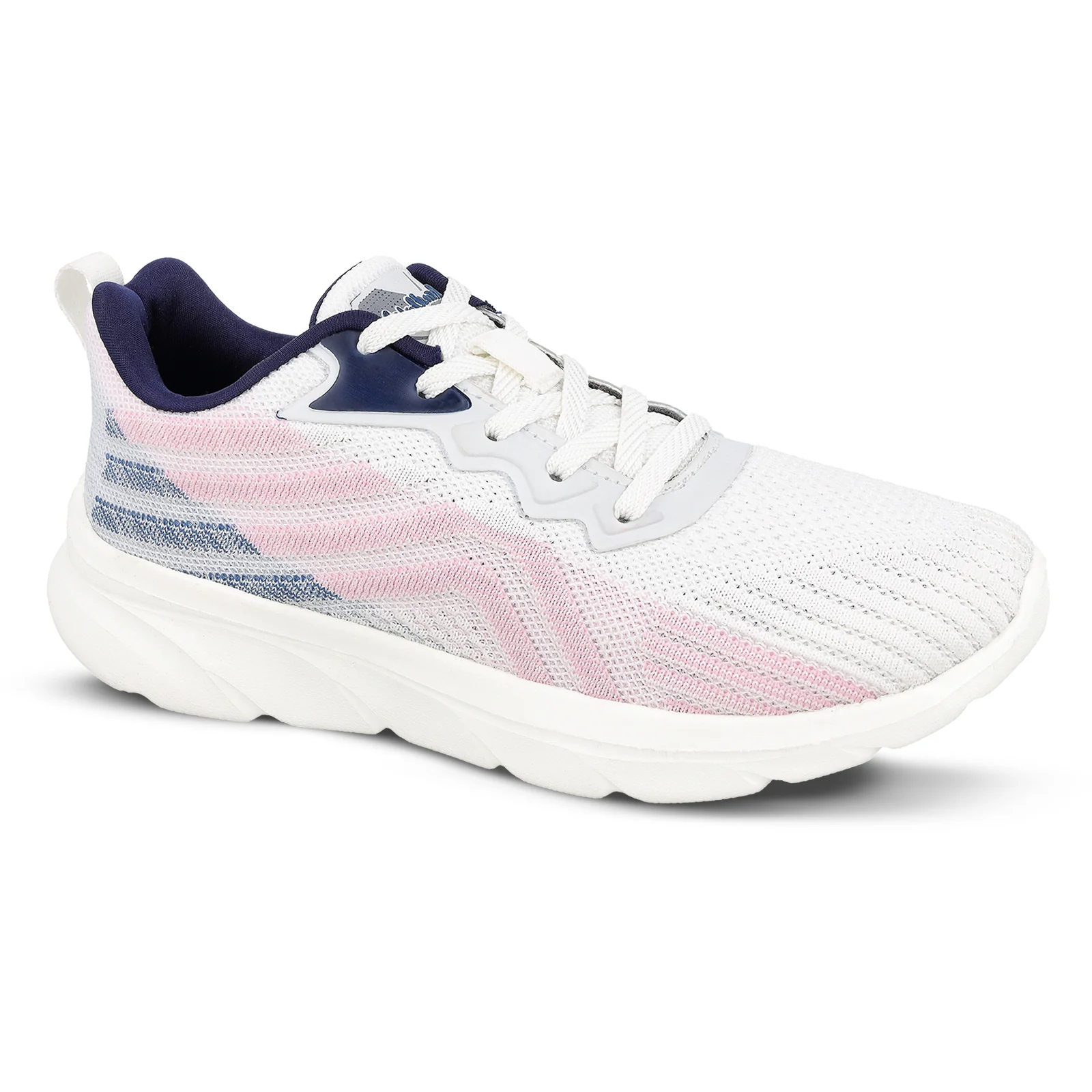Women's Life Style Shoes - WS97093 White Navy Blue - Image 4