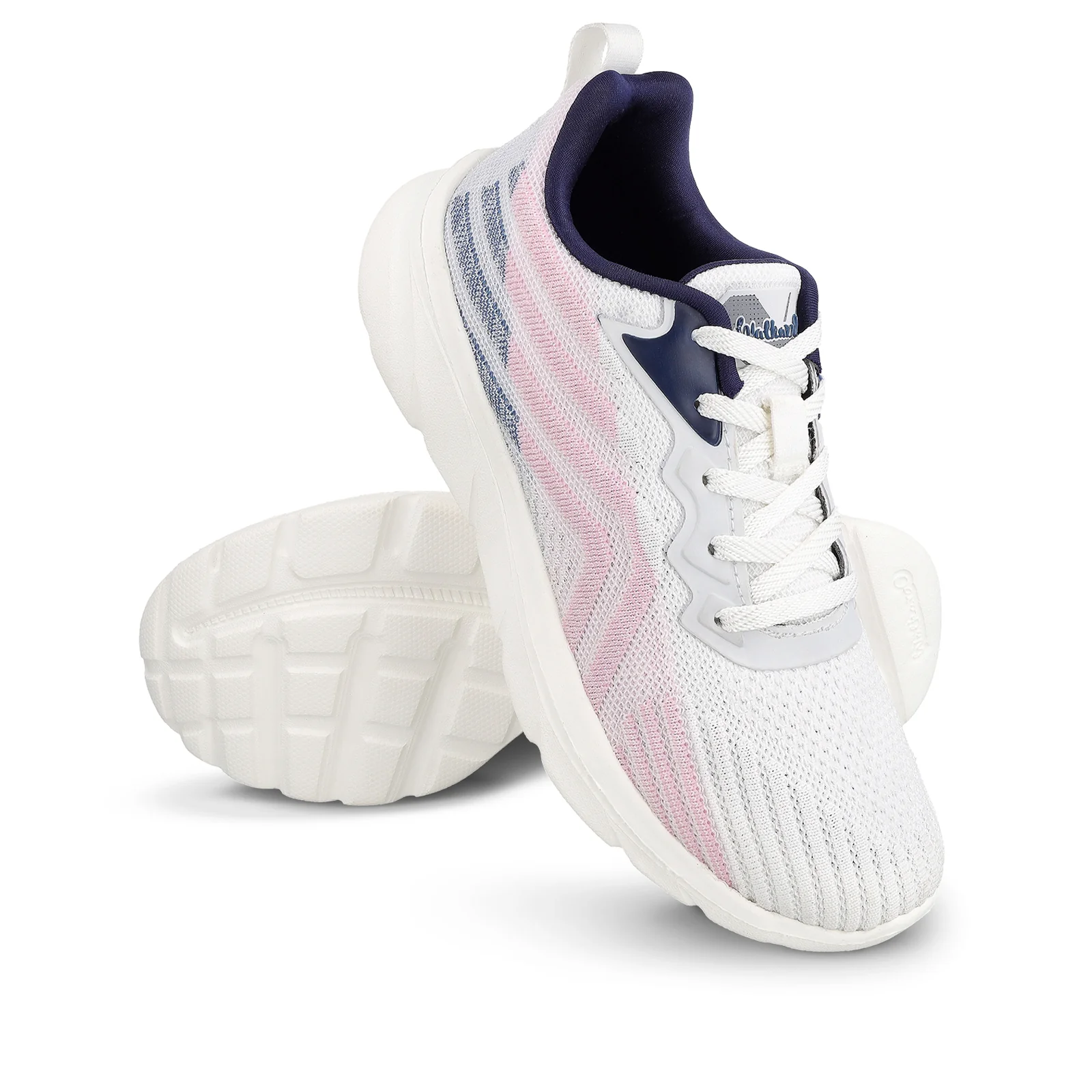 Women's Life Style Shoes - WS97093 White Navy Blue - Image 8