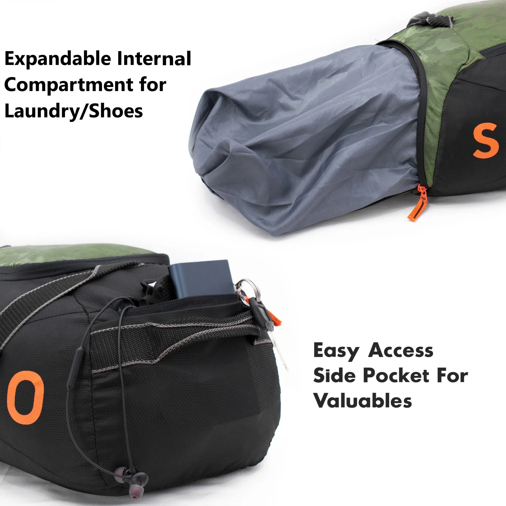 Weekend Sports Duffel - Black Green - Image 6