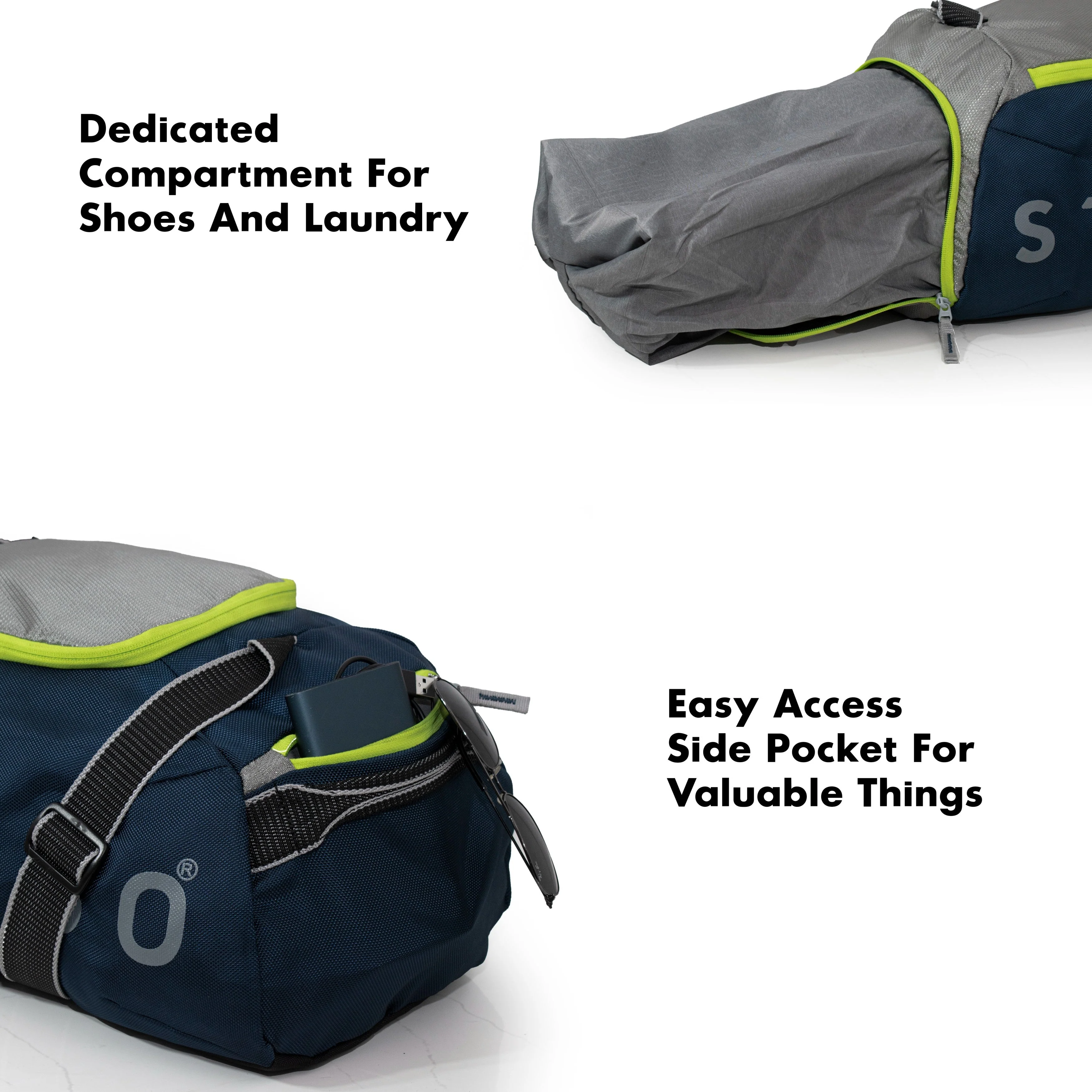 Weekend Sports Duffel - Navy Silver - Image 7