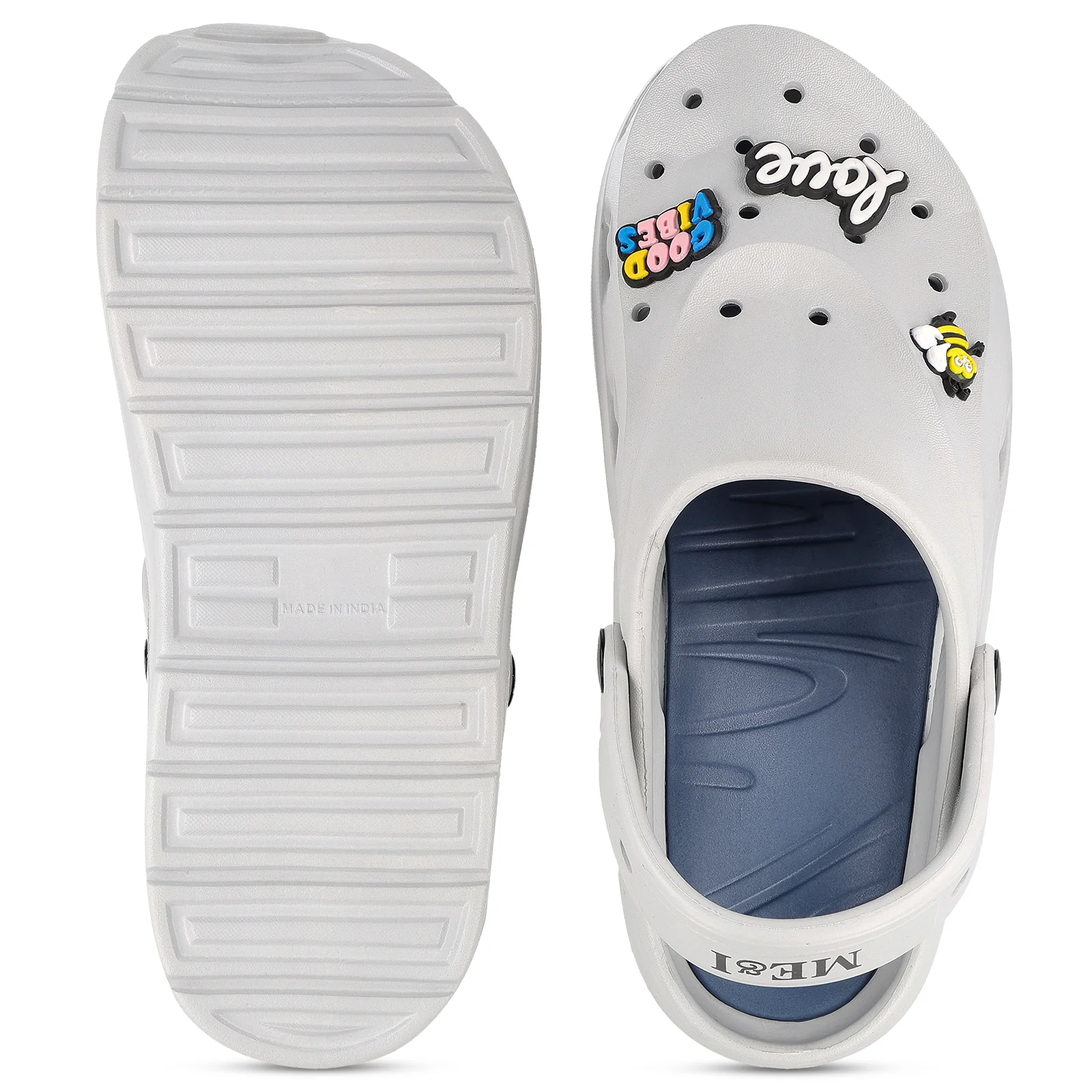 Women's Clogs - MI604 Light Grey - Image 3