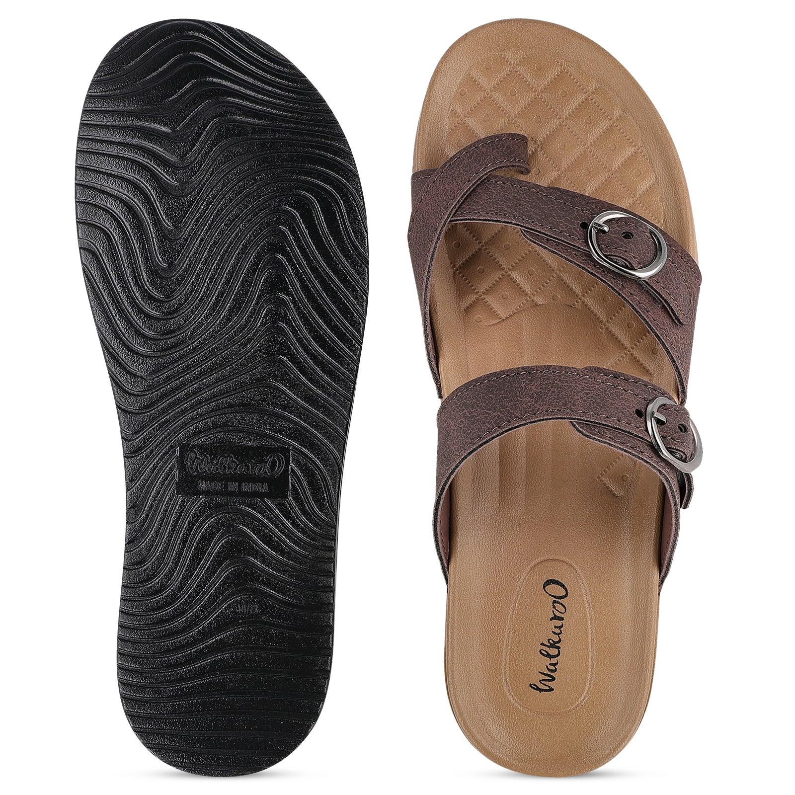 Women's Daily Wear Comfort Sandals - WE2501 BROWN - Image 3