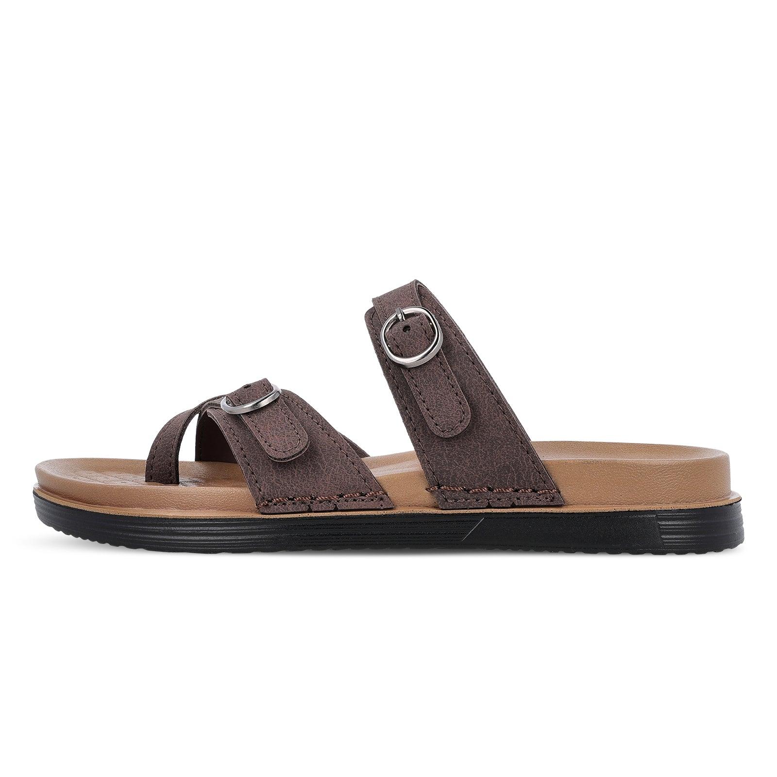 Women's Daily Wear Comfort Sandals - WE2501 BROWN - Image 4