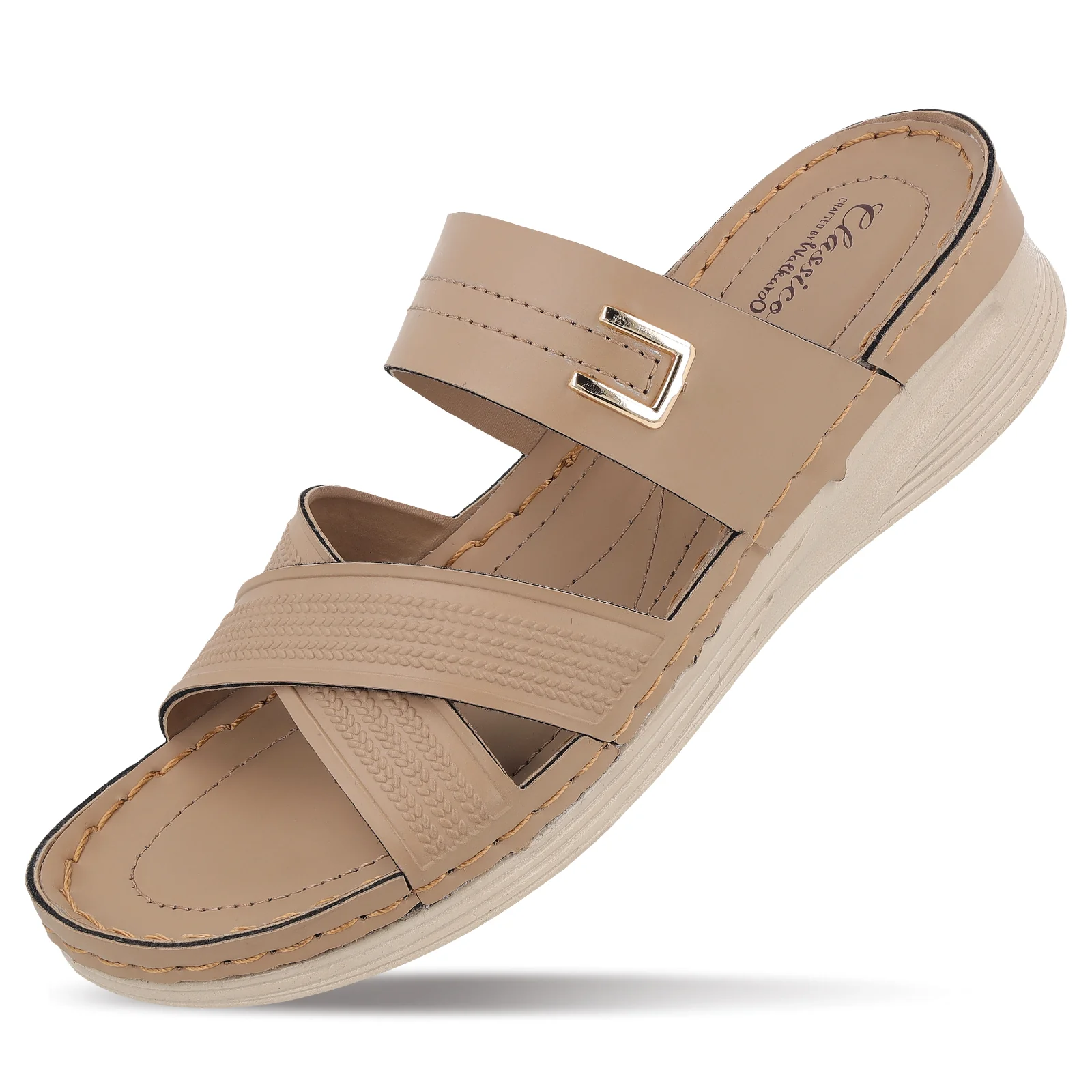 Women's Daily Wear Comfort Sandals  - WLP72051 Cream - Image 6