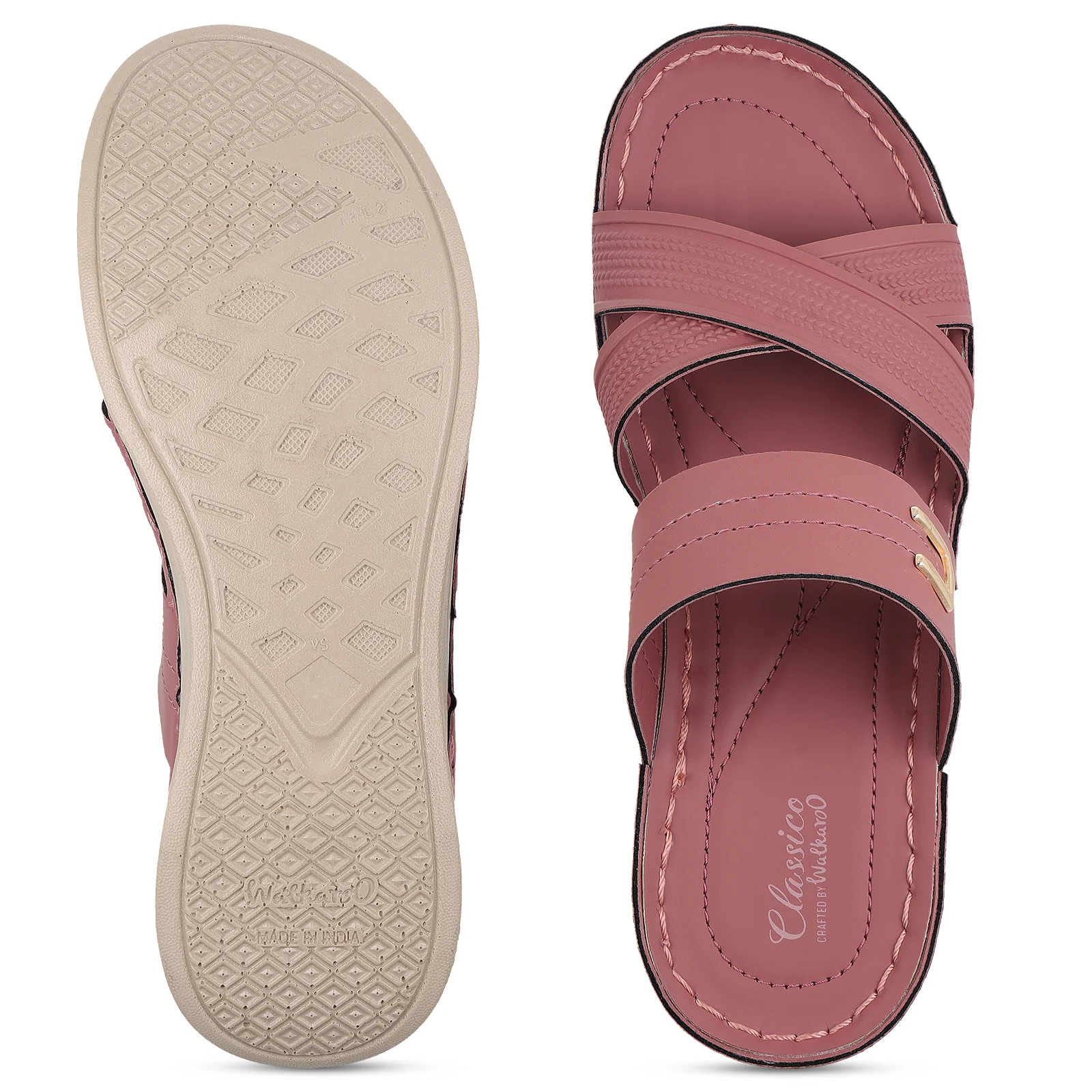 Women's Daily Wear Comfort Sandals  - WLP72051 Dusty Rose - Image 3