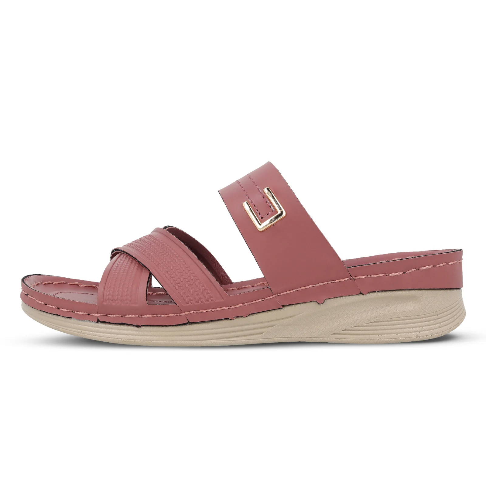 Women's Daily Wear Comfort Sandals  - WLP72051 Dusty Rose - Image 4