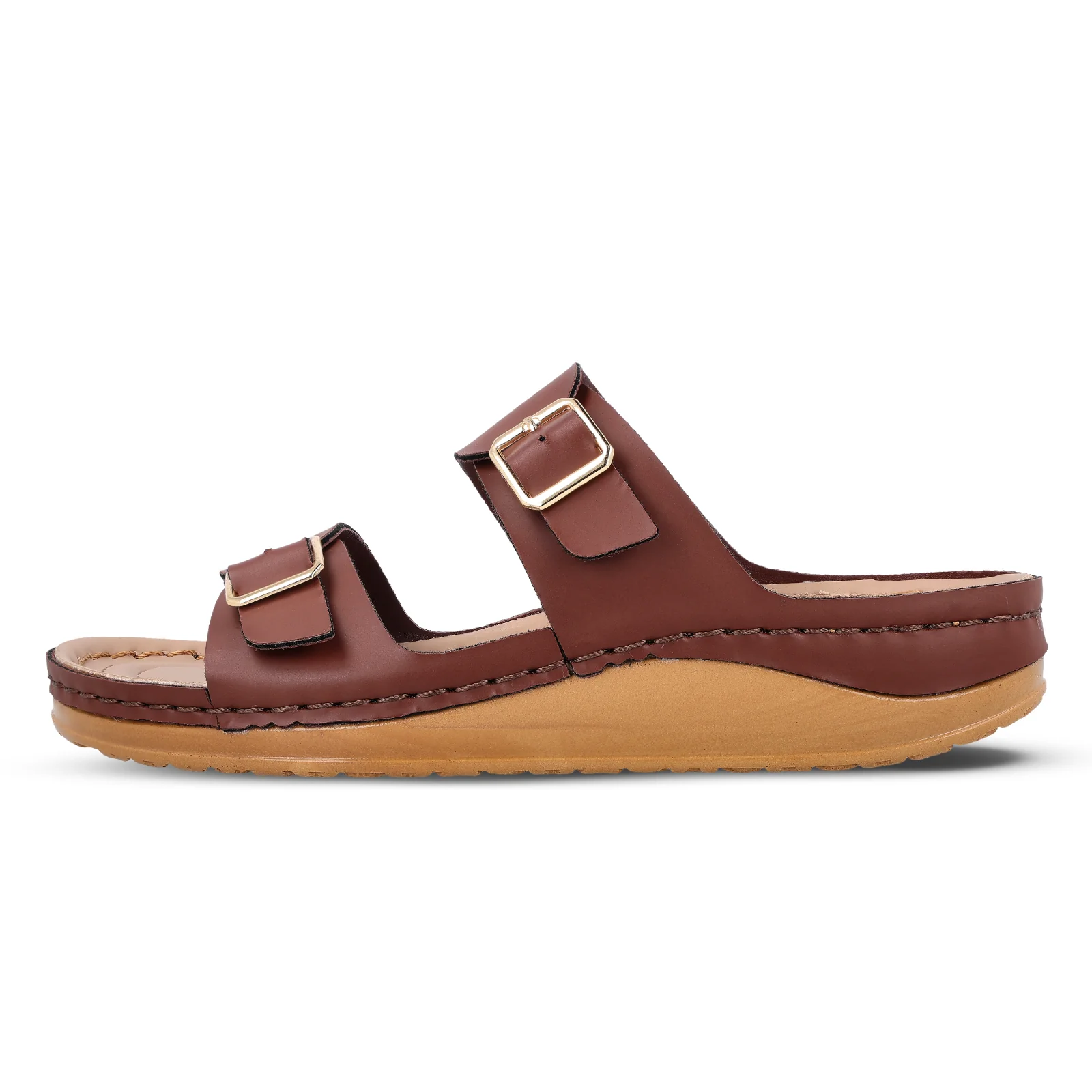 Women's Daily Wear Comfort Sandals  - WLP74021 Brown - Image 5