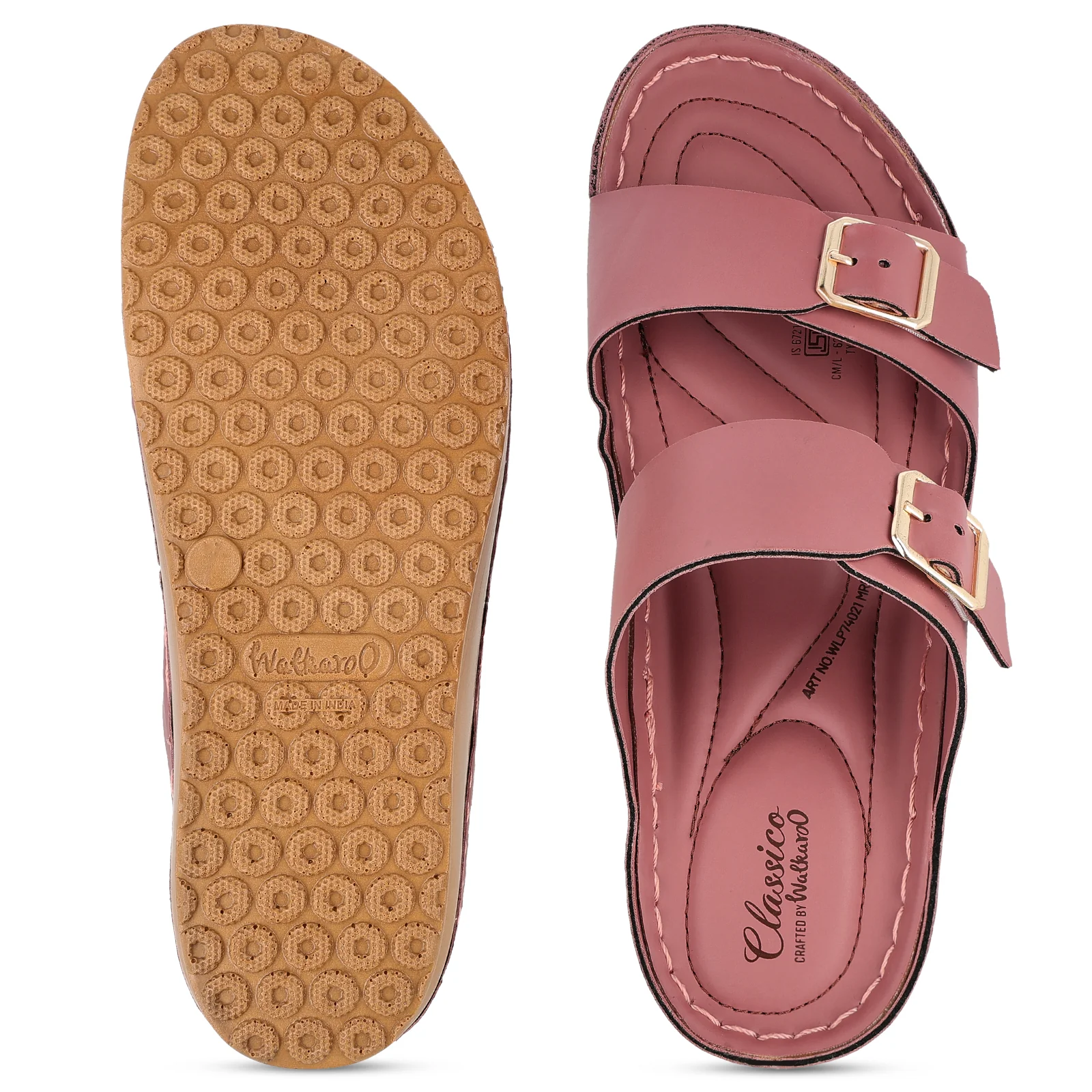 Women's Daily Wear Comfort Sandals  - WLP74021 Dusty Rose - Image 4