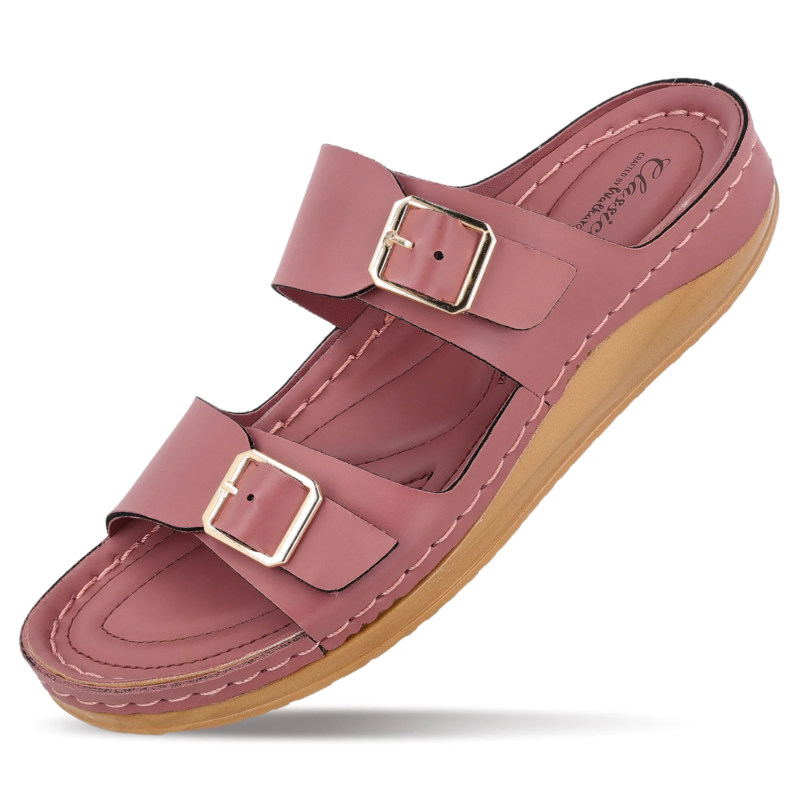 Women's Daily Wear Comfort Sandals  - WLP74021 Dusty Rose - Image 7