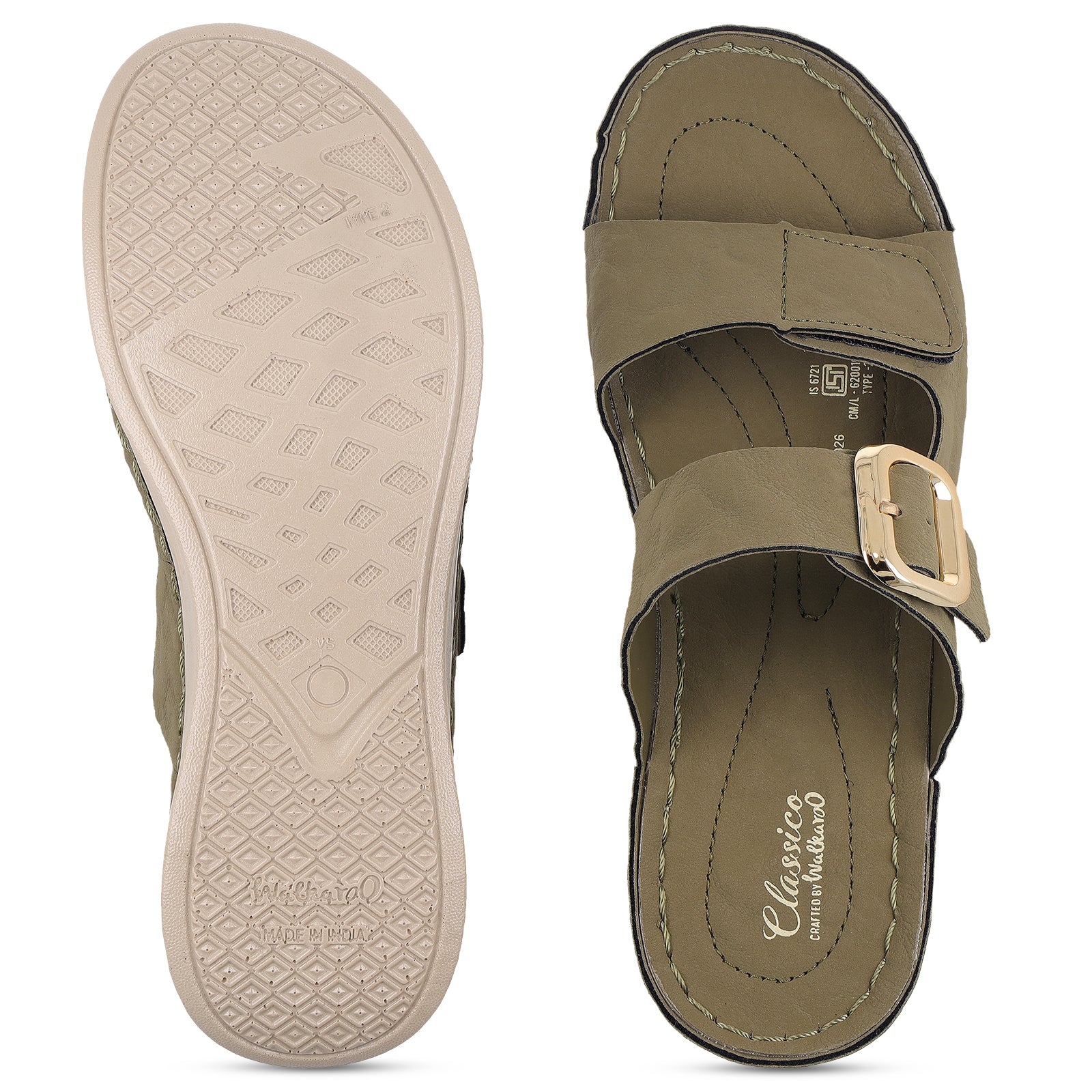 Women's Daily Wear Comfort Sandals  -WLP74026 Olive - Image 2