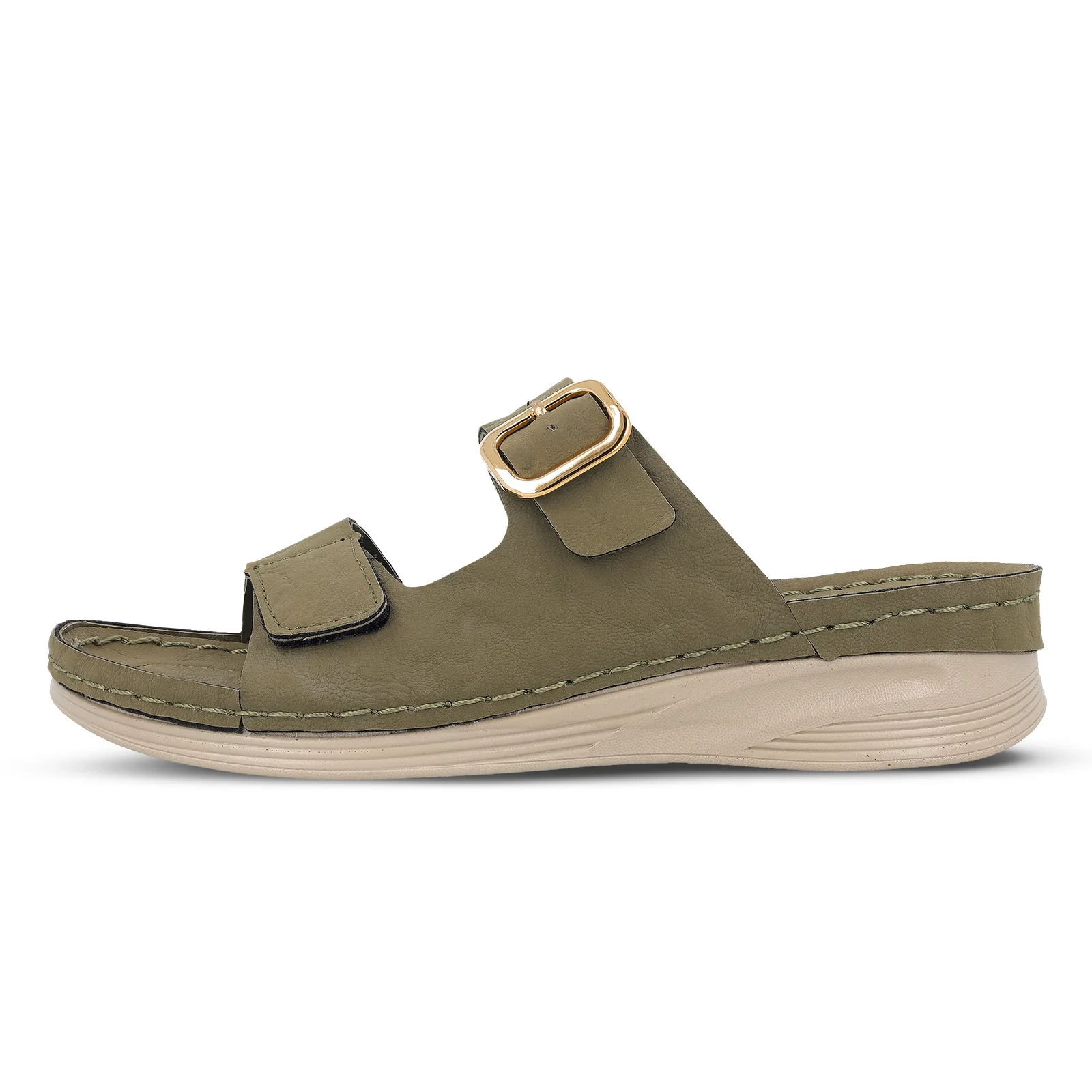Women's Daily Wear Comfort Sandals  -WLP74026 Olive - Image 3