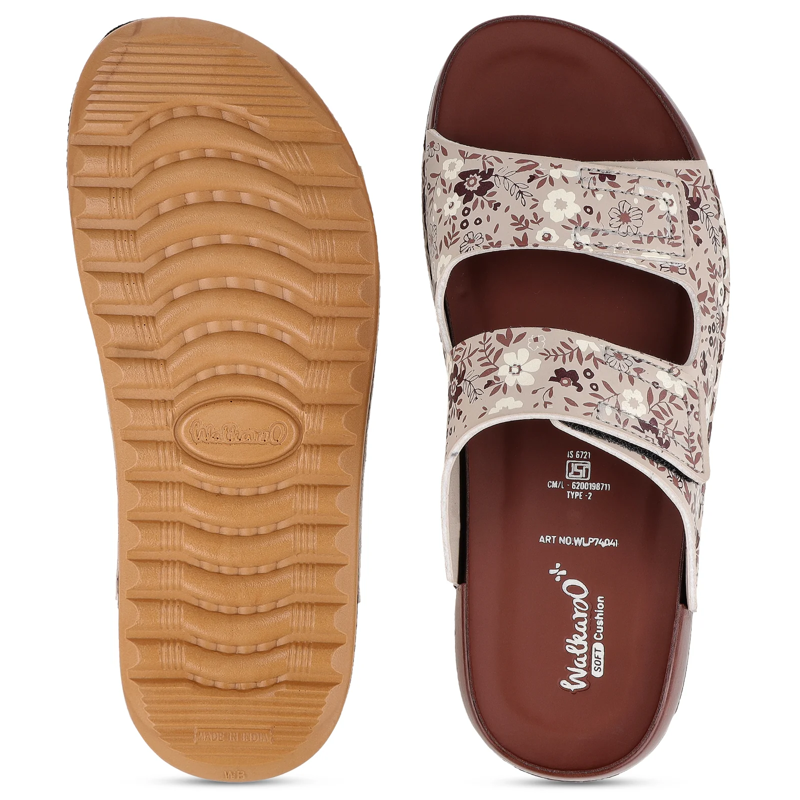 Women's Daily Wear Comfort Sandals - WLP74041 Brown - Image 3