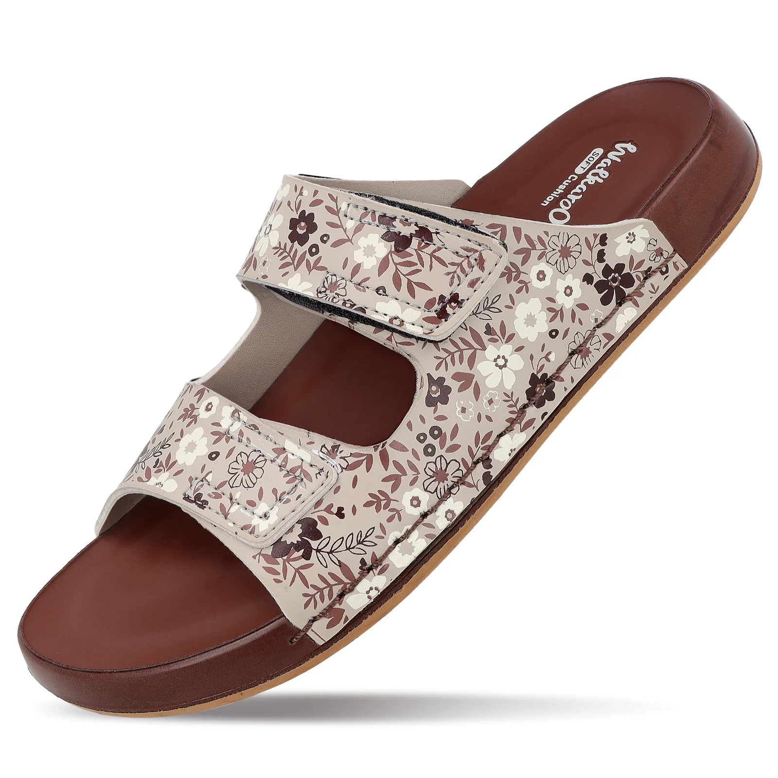 Women's Daily Wear Comfort Sandals - WLP74041 Brown - Image 6