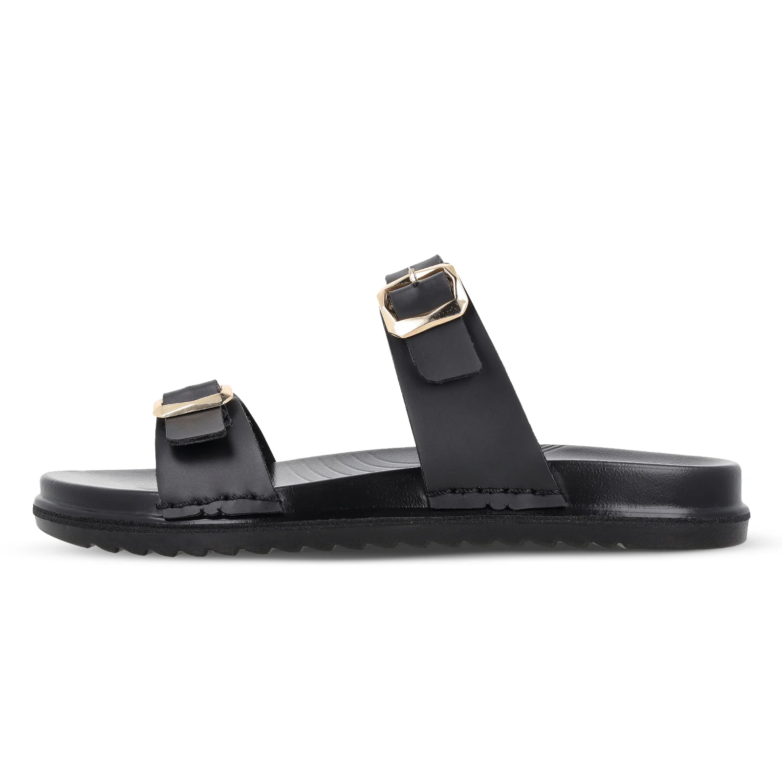 Women's Daily Wear Comfort Sandals - WLP74044 Black - Image 4