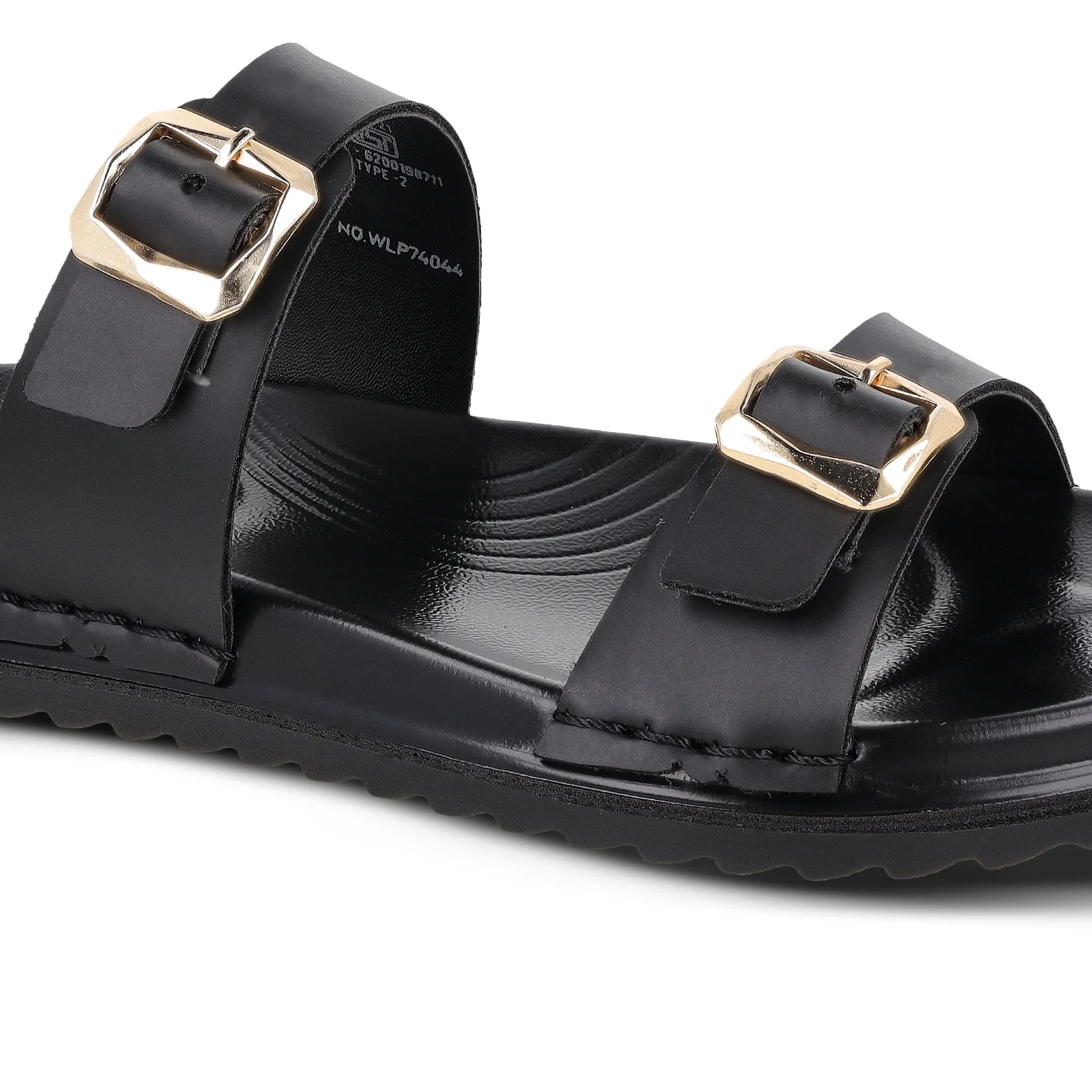 Women's Daily Wear Comfort Sandals - WLP74044 Black - Image 5