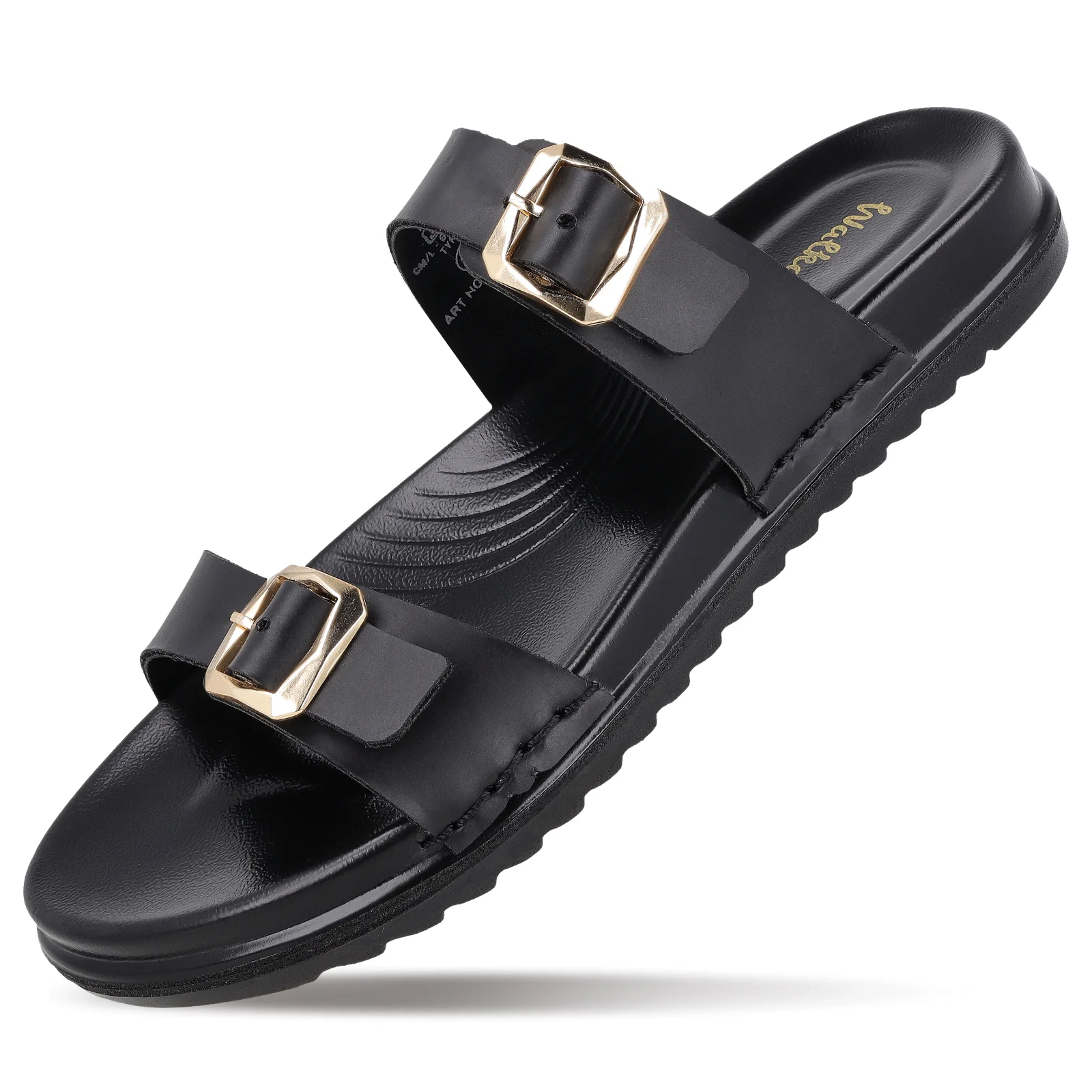 Women's Daily Wear Comfort Sandals - WLP74044 Black - Image 6
