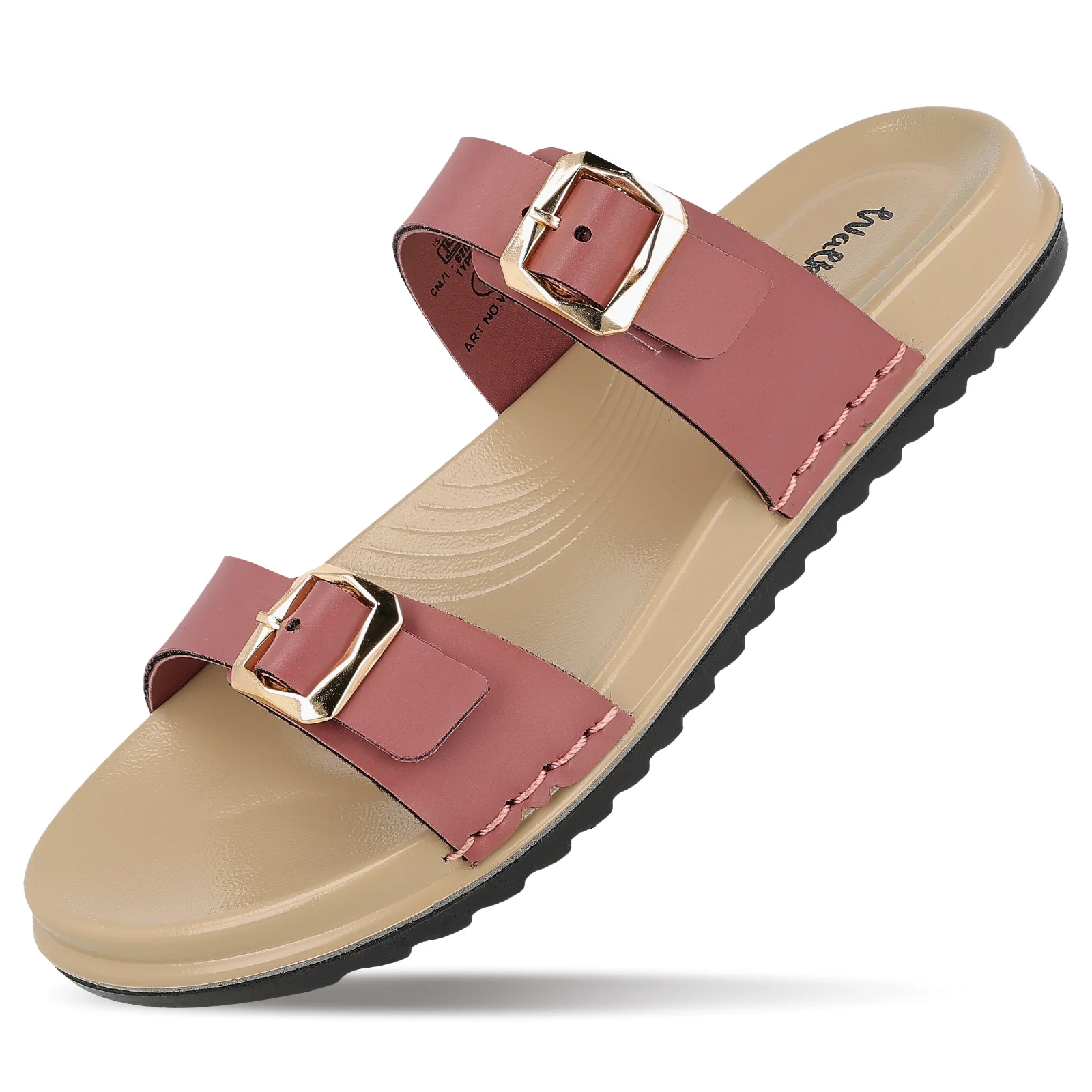 Women's Daily Wear Comfort Sandals - WLP74044 Dusty Rose - Image 5
