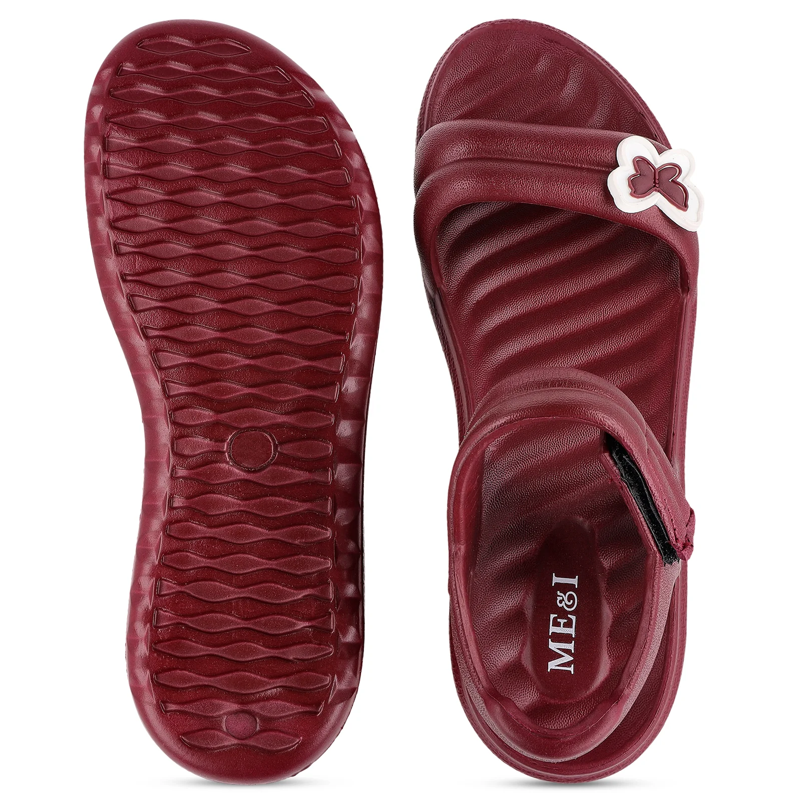 Women's Daily Wear Sandal - MI603 Maroon - Image 3