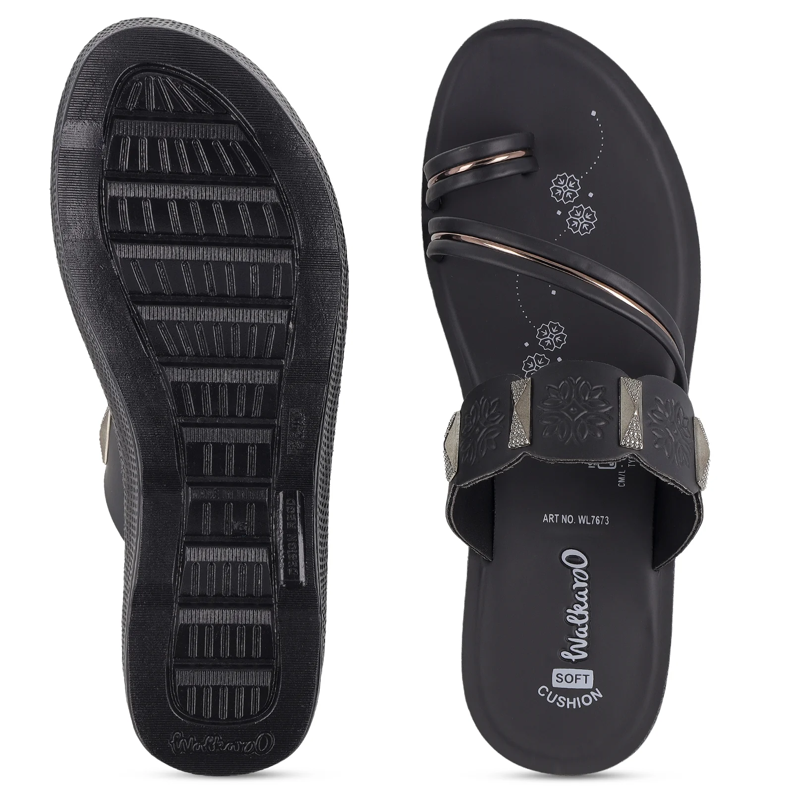 Women's Daily wear Sandal - WL7673 Black - Image 2