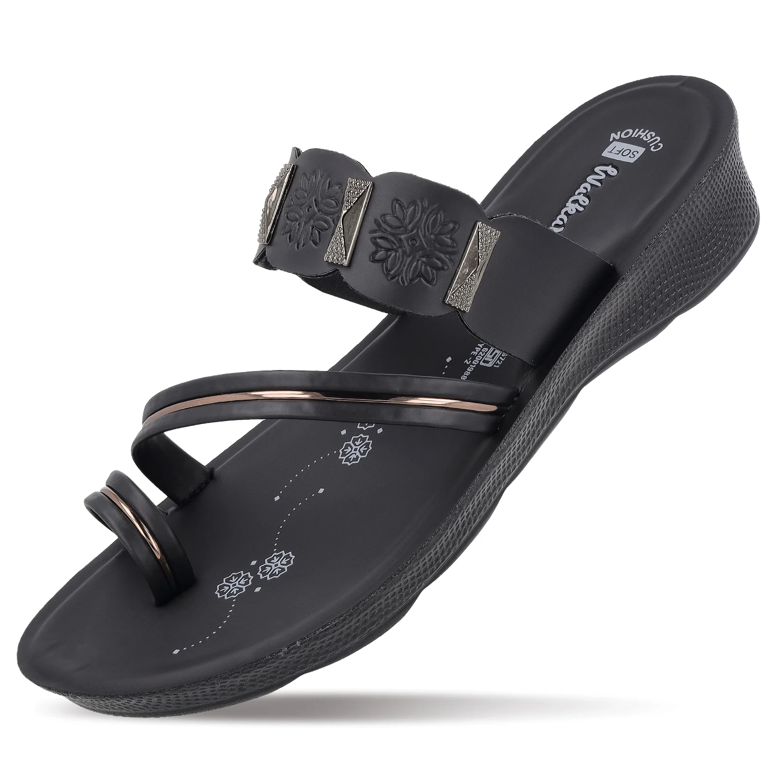 Women's Daily wear Sandal - WL7673 Black - Image 5