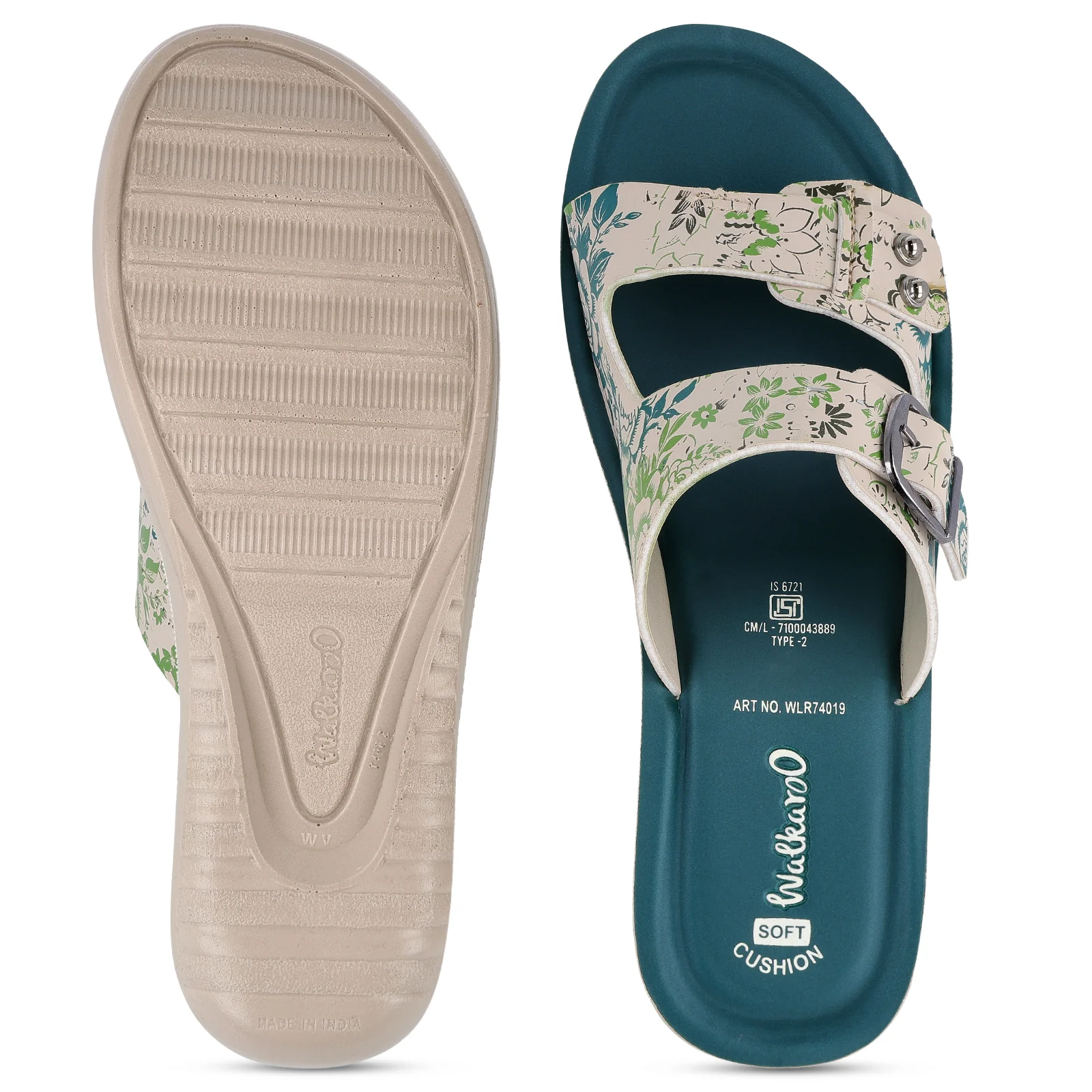 Women's Daily Wear Sandal  - WLR74019 Green - Image 3