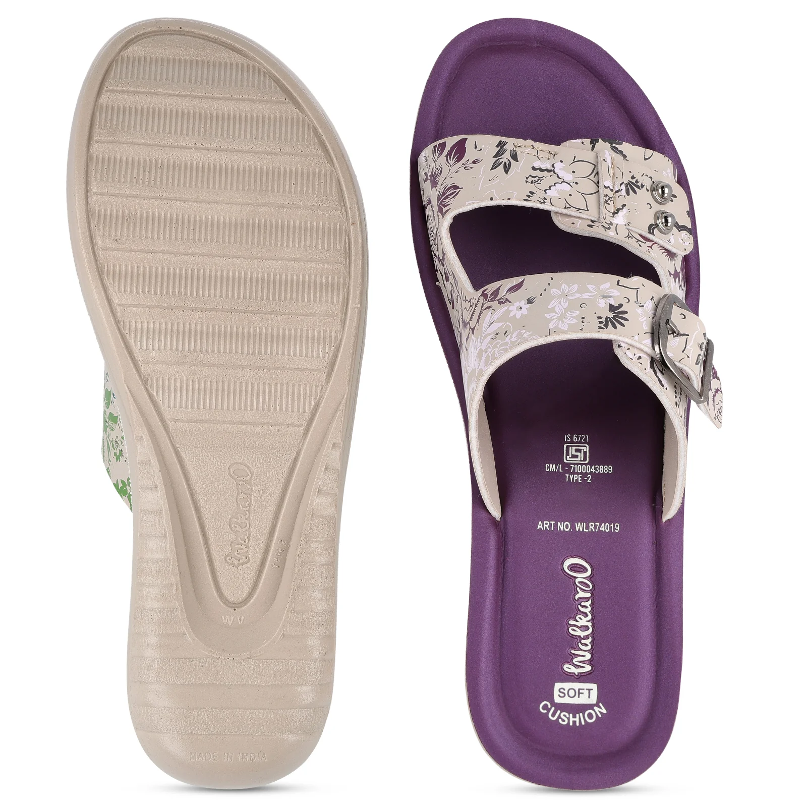 Women's Daily Wear Sandal  - WLR74019 Plum - Image 2