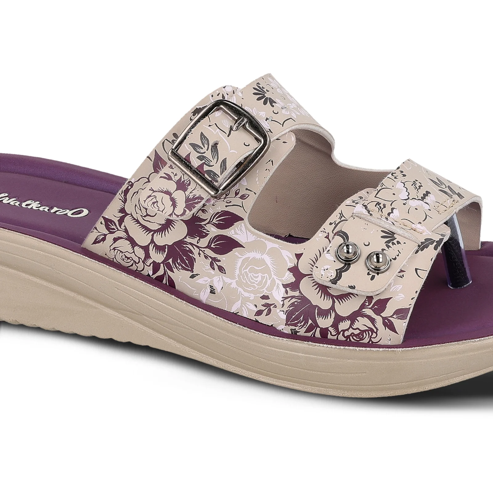 Women's Daily Wear Sandal  - WLR74019 Plum - Image 4