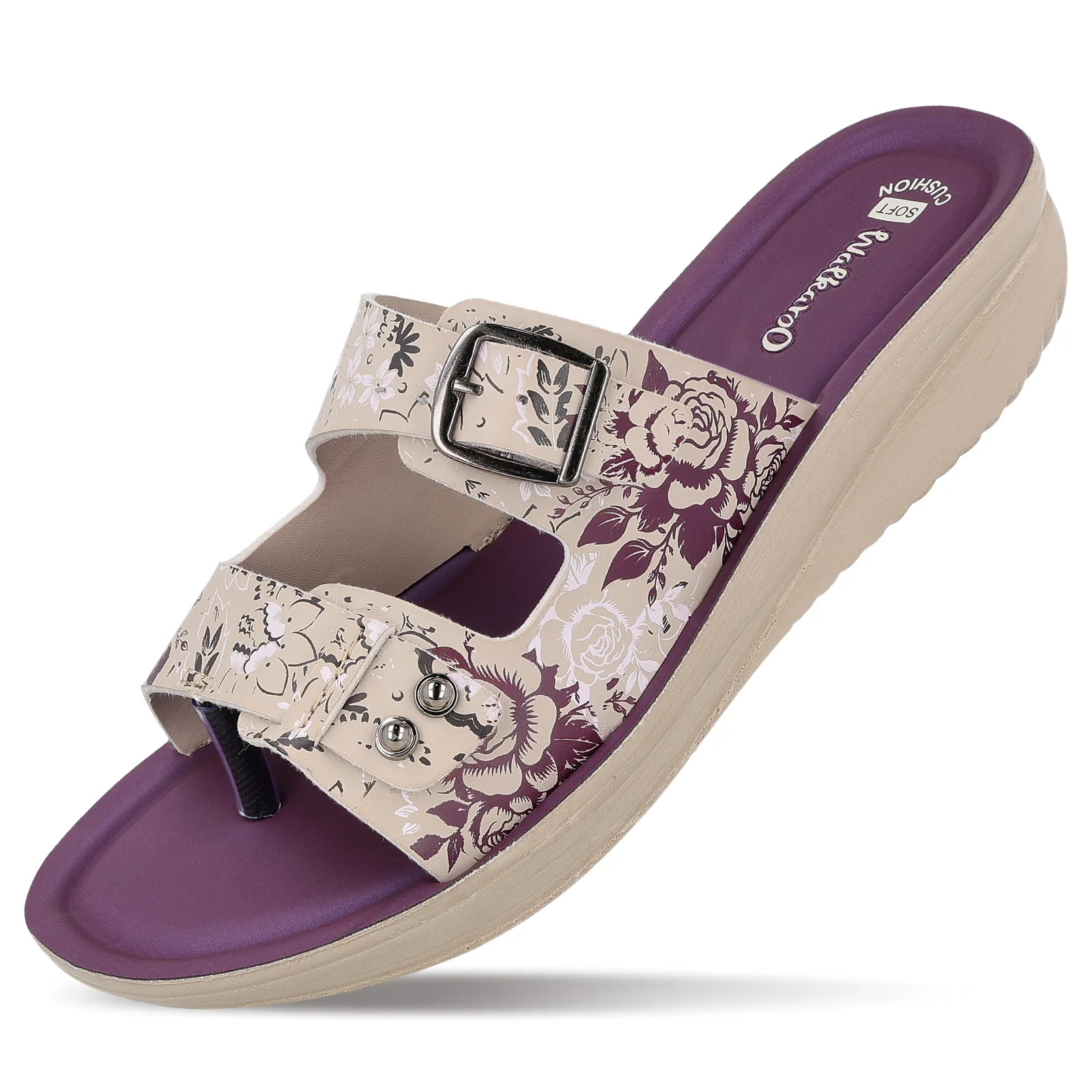 Women's Daily Wear Sandal  - WLR74019 Plum - Image 5