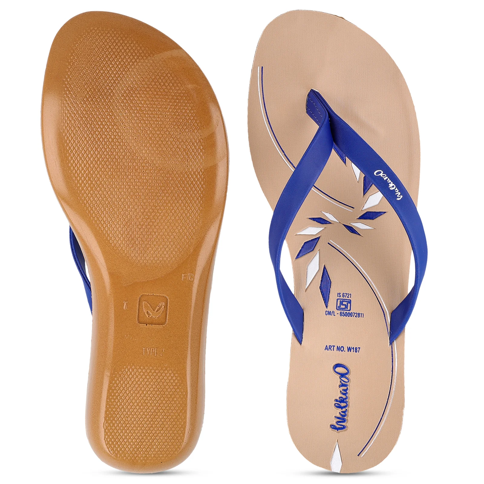 Women's Daily Wear Sandals - W187 Blue - Image 2