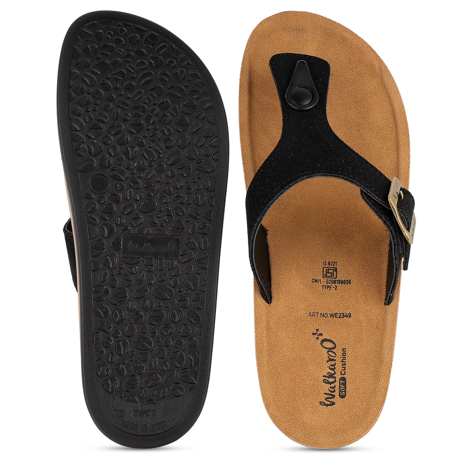 Women's Daily Wear Sandals - WE2349 Black Beige - Image 2
