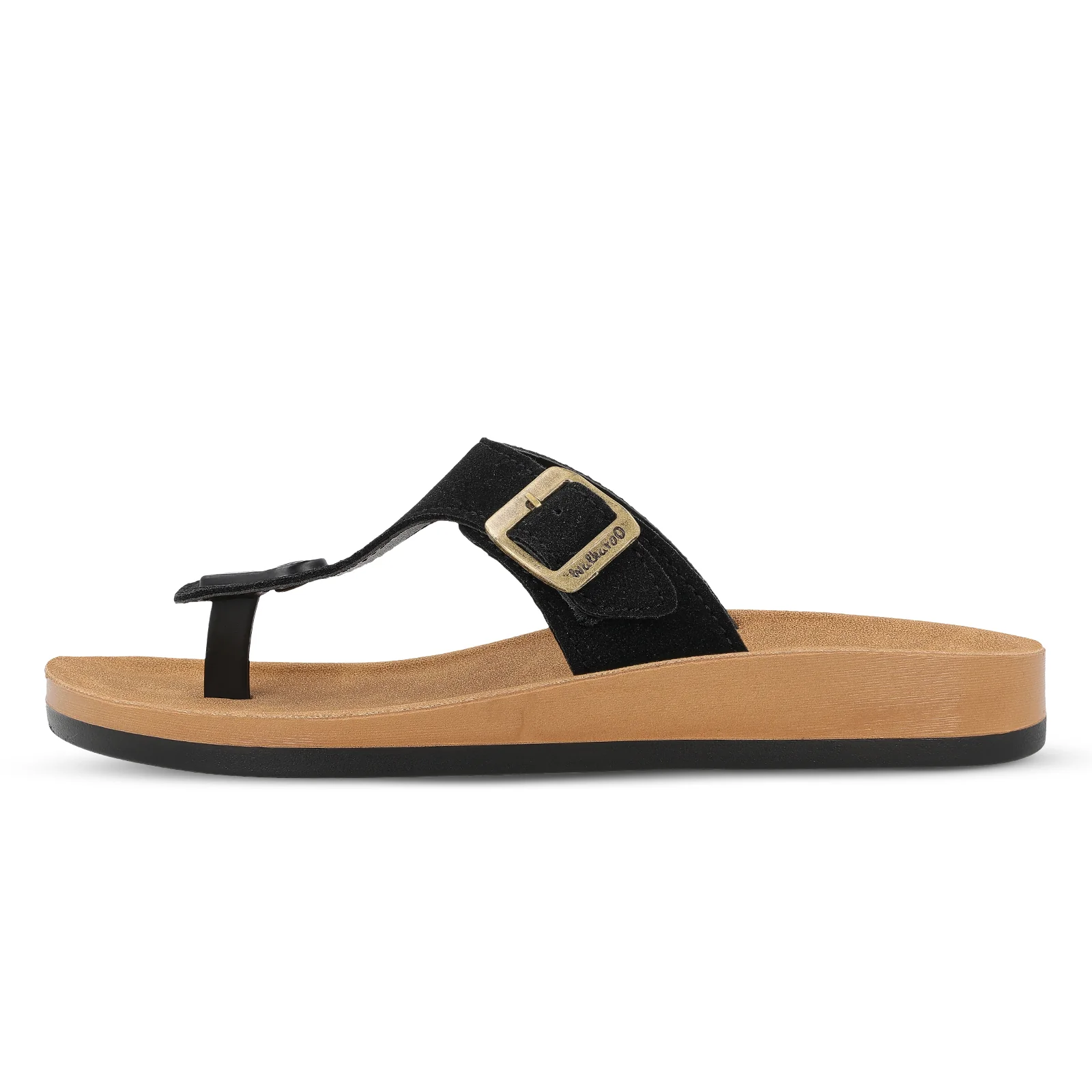 Women's Daily Wear Sandals - WE2349 Black Beige - Image 3