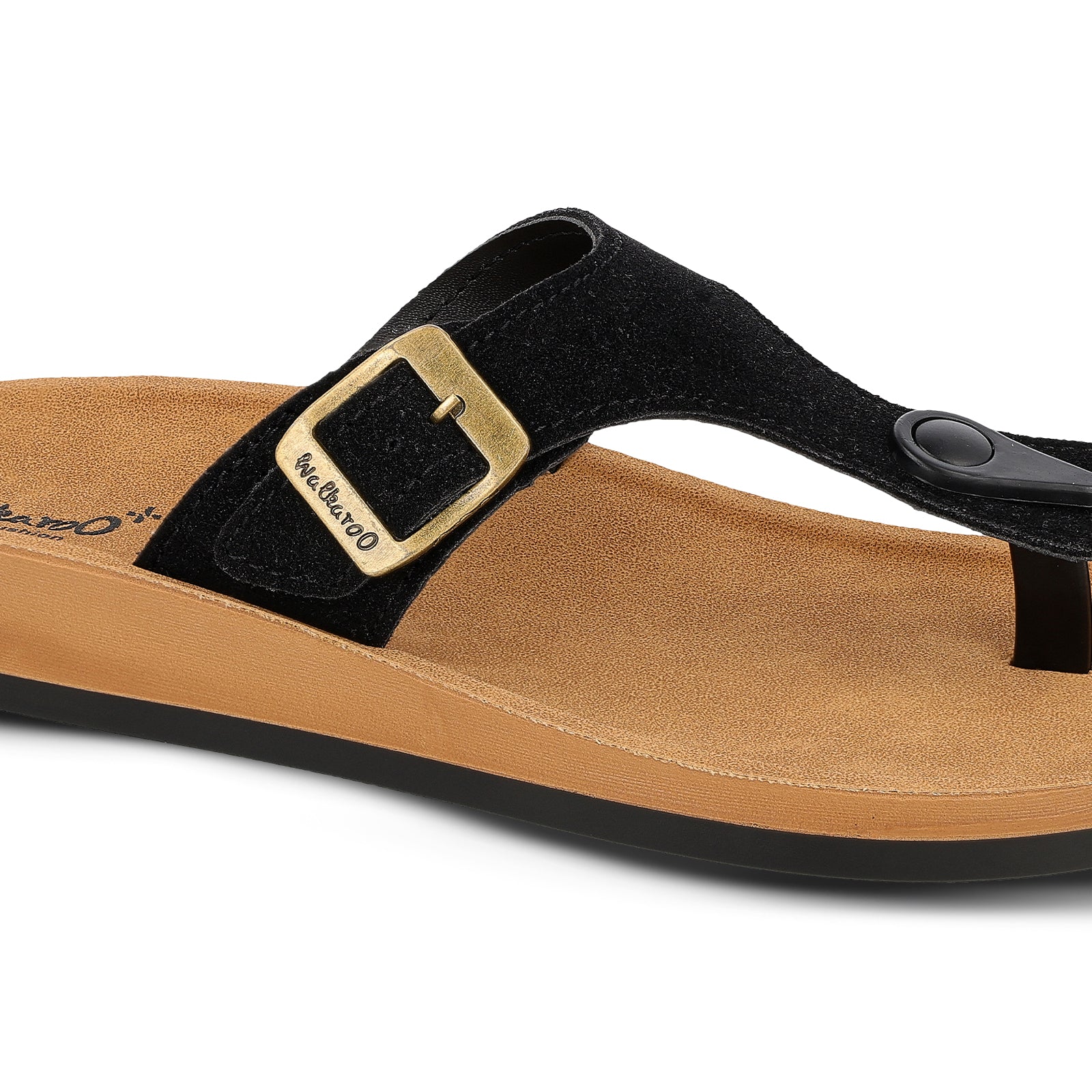Women's Daily Wear Sandals - WE2349 Black Beige - Image 4