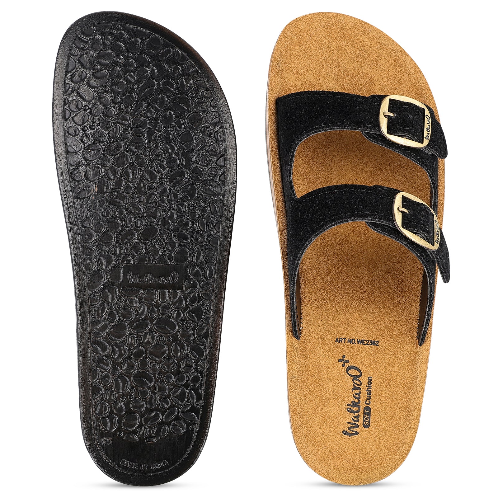 Women's Daily Wear Sandals - WE2362 Black Beige - Image 3