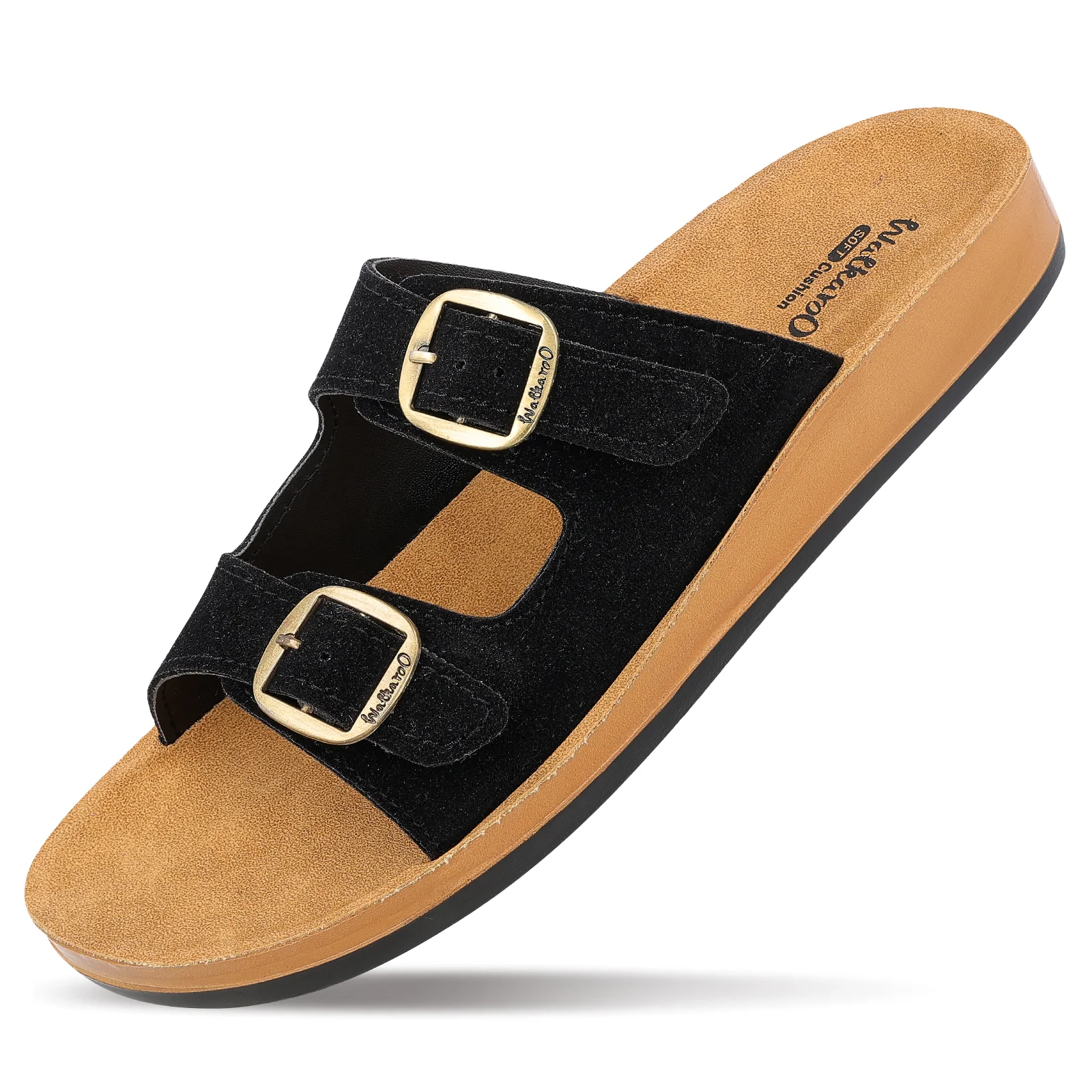 Women's Daily Wear Sandals - WE2362 Black Beige - Image 6