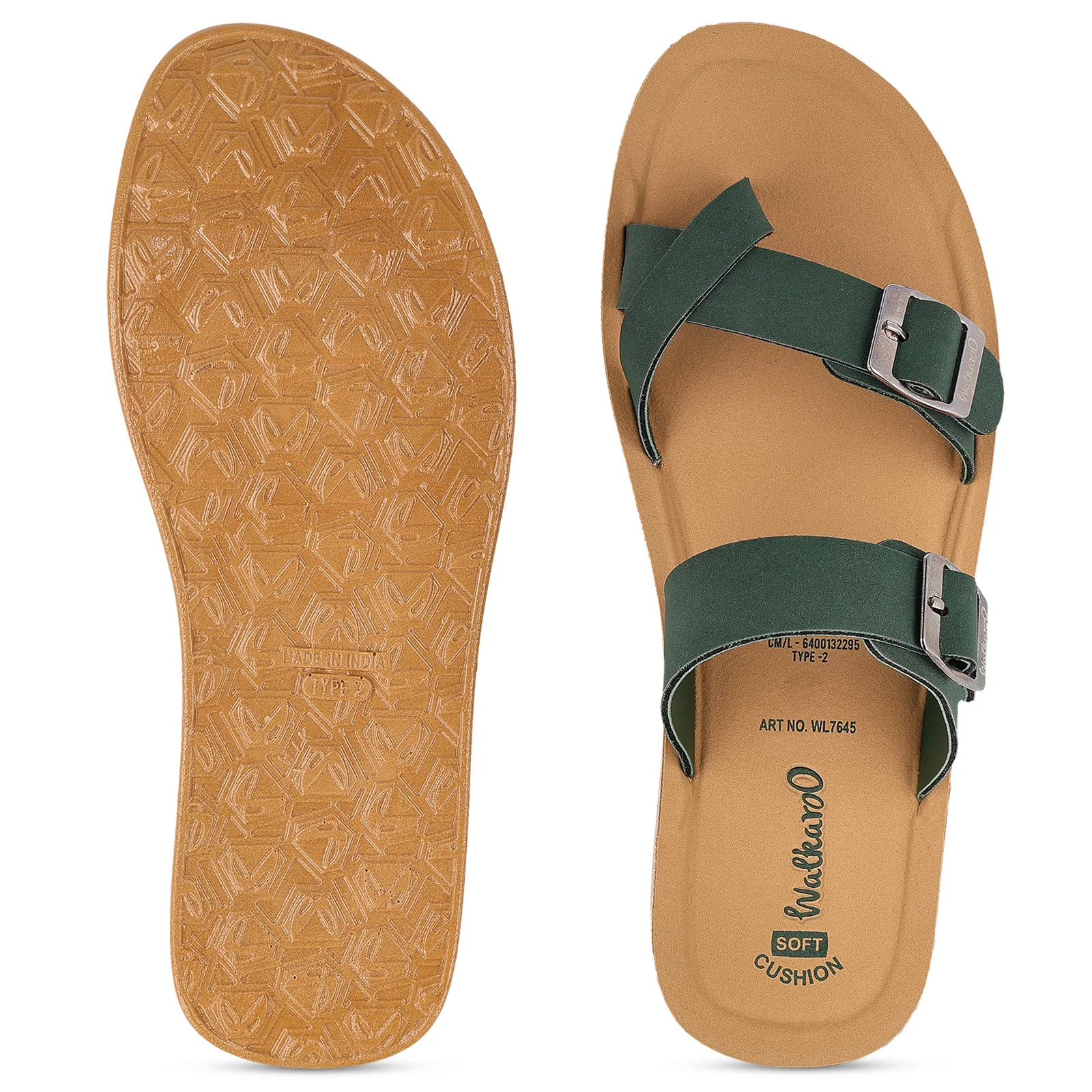 Women's Daily Wear Sandals  - WL7645 Green Beige - Image 2
