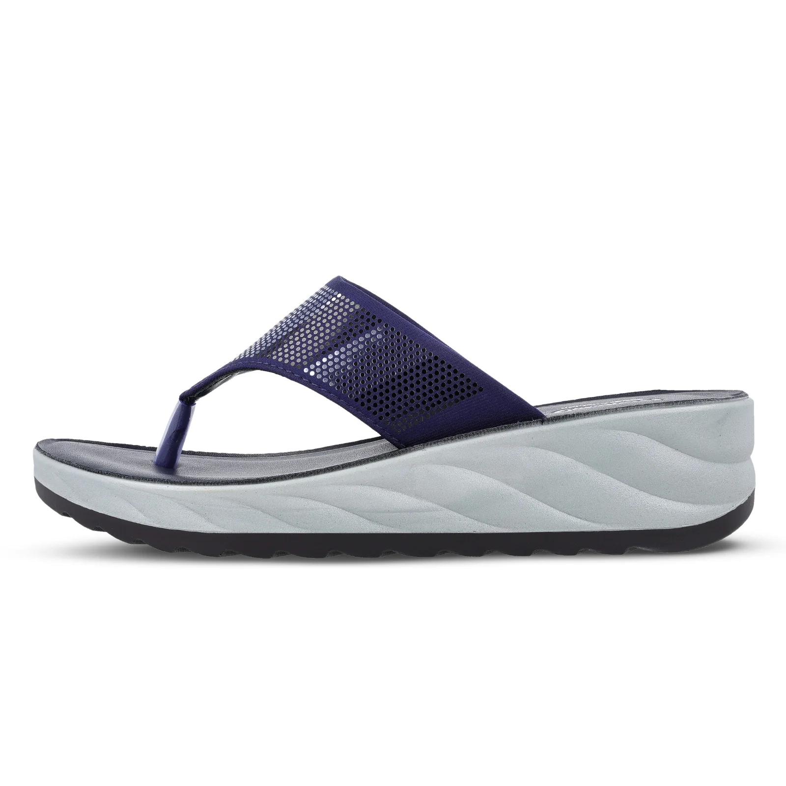 Women's Daily Wear Sandals - WLP71210 Navy Blue - Image 3