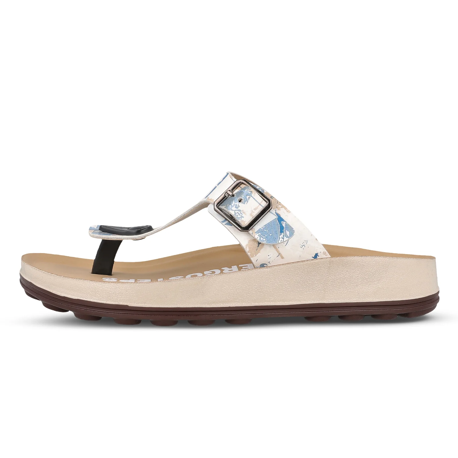 Women's Daily Wear Sandals - WLP71224 Blue Beige - Image 4