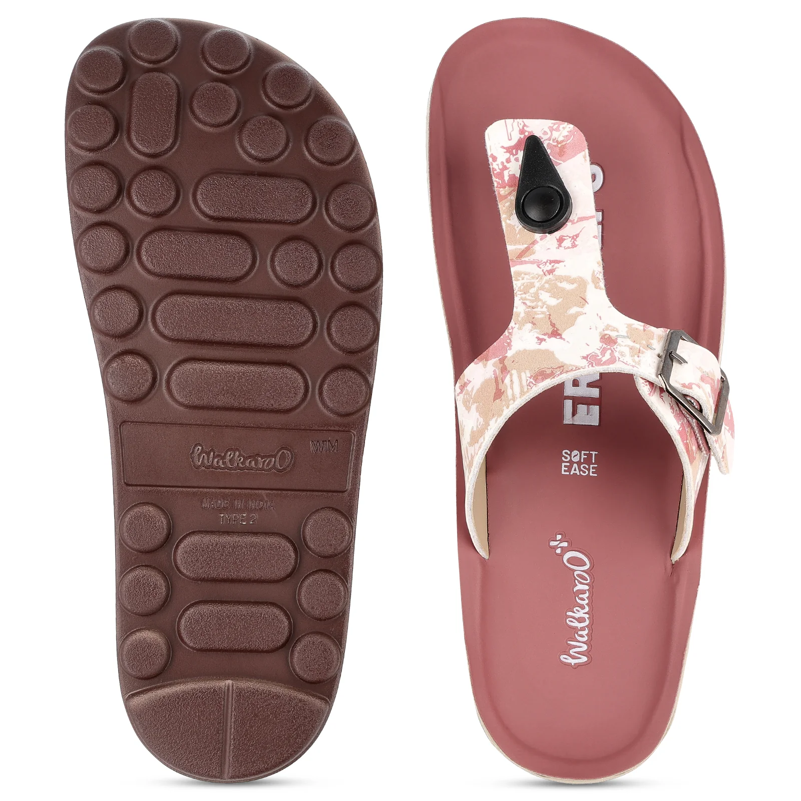 Women's Daily Wear Sandals - WLP71224 Dusty Rose - Image 3