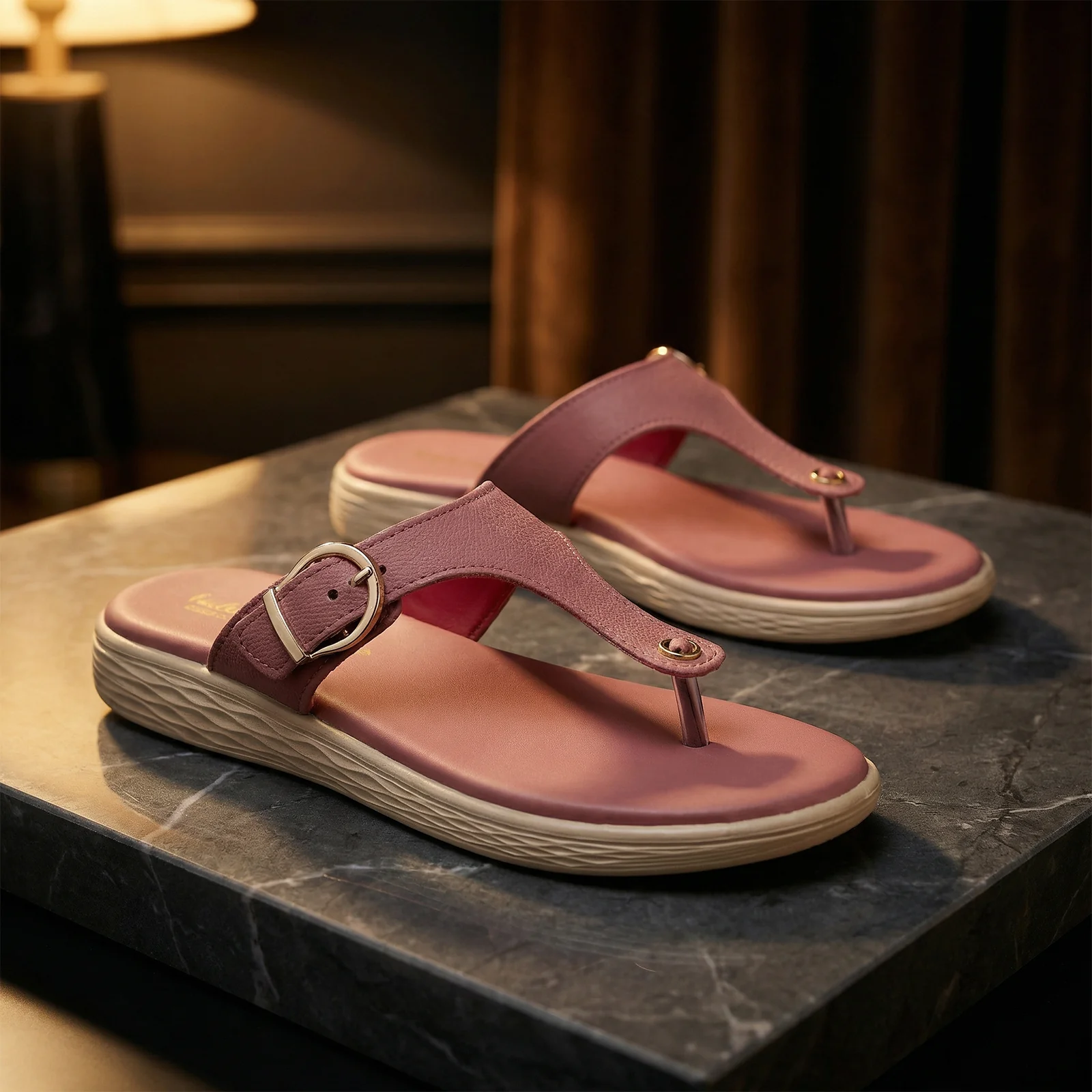 Women's Daily Wear Sandals - WLP71234 Dusty Rose - Image 2