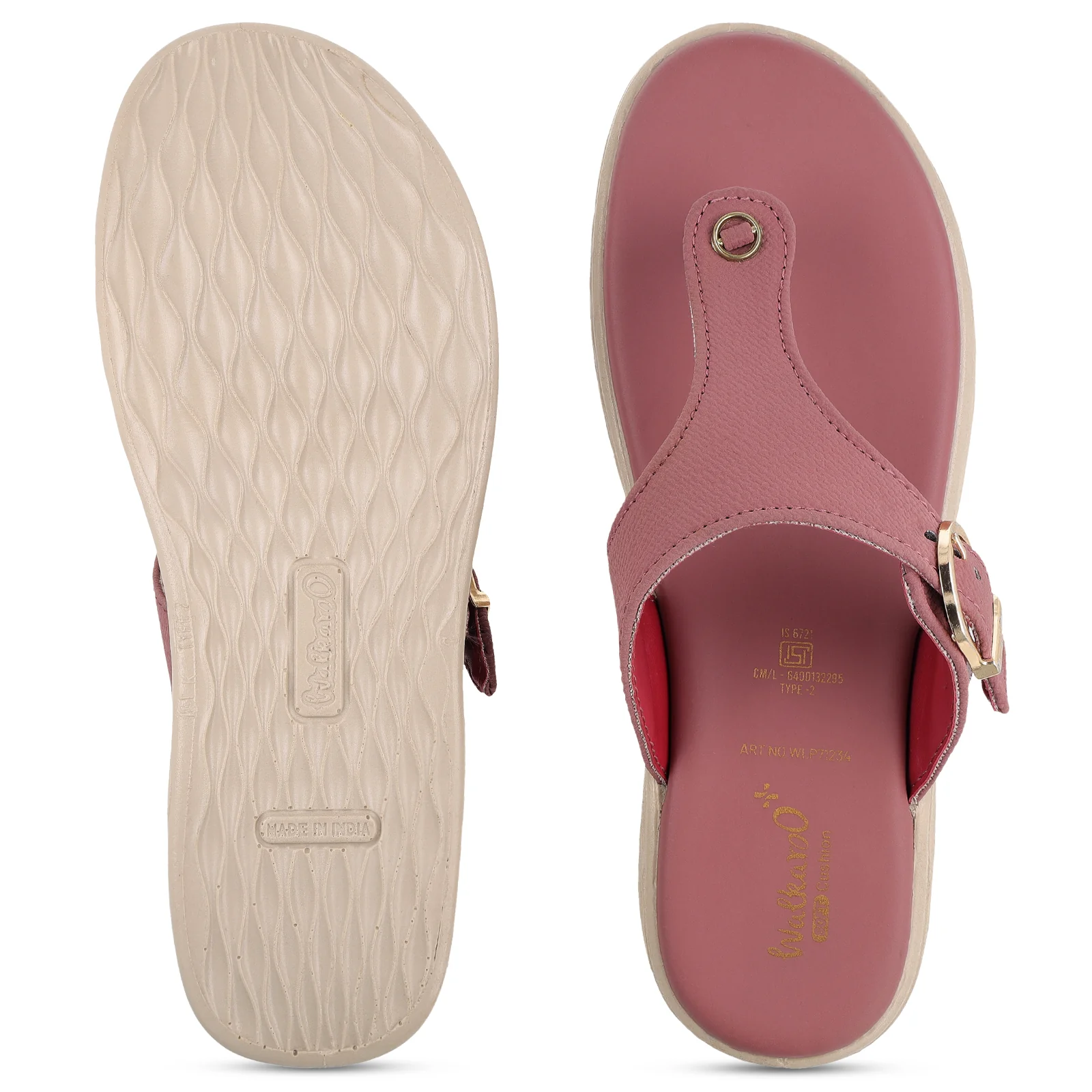 Women's Daily Wear Sandals - WLP71234 Dusty Rose - Image 3