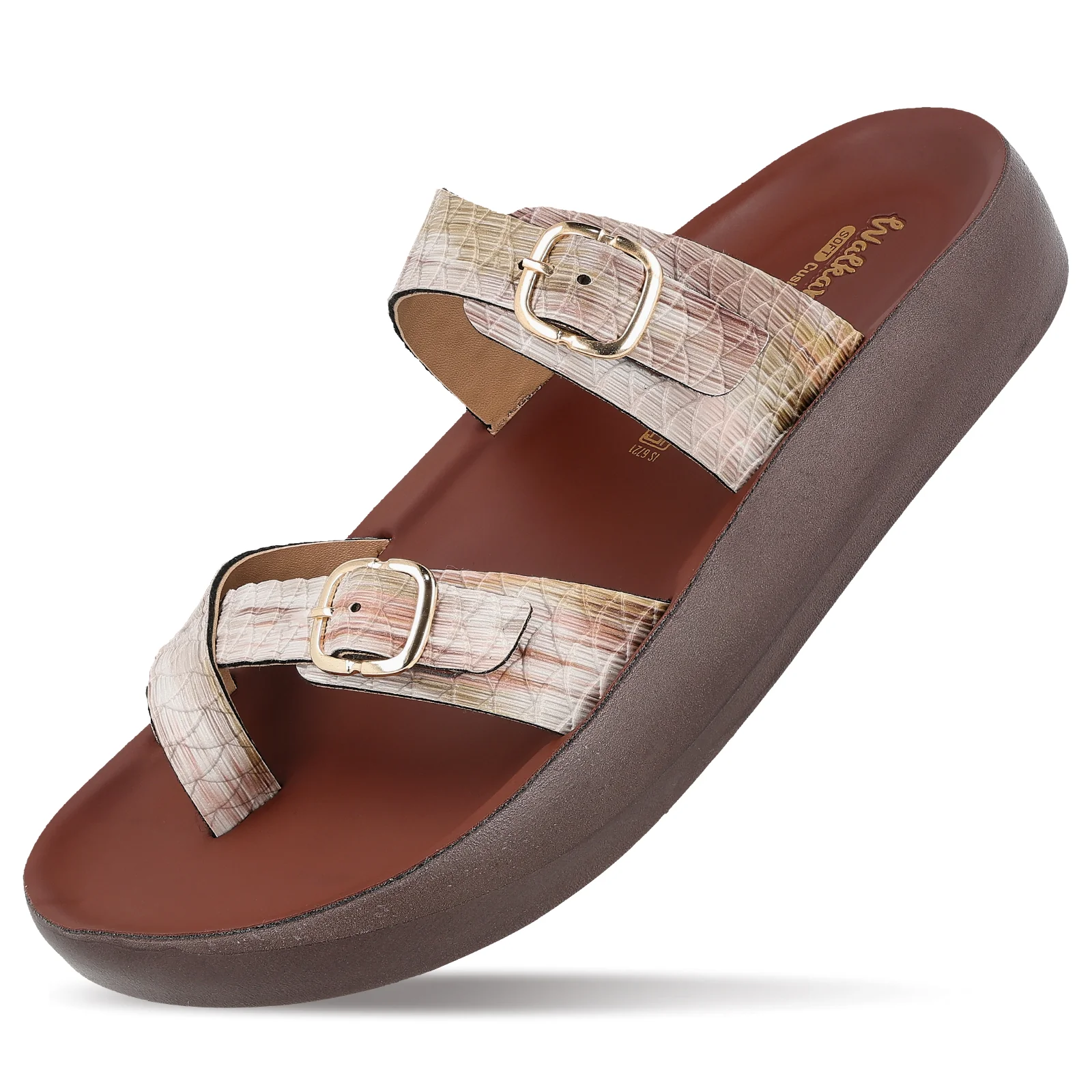 Women's Daily Wear Sandals - WLP72046 Brown - Image 6