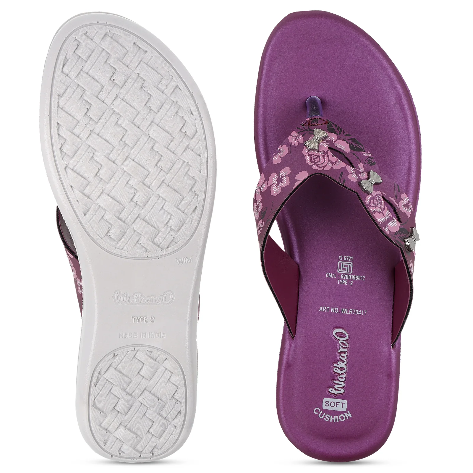 Women's Daily Wear Sandals  - WLR70417 Plum - Image 3