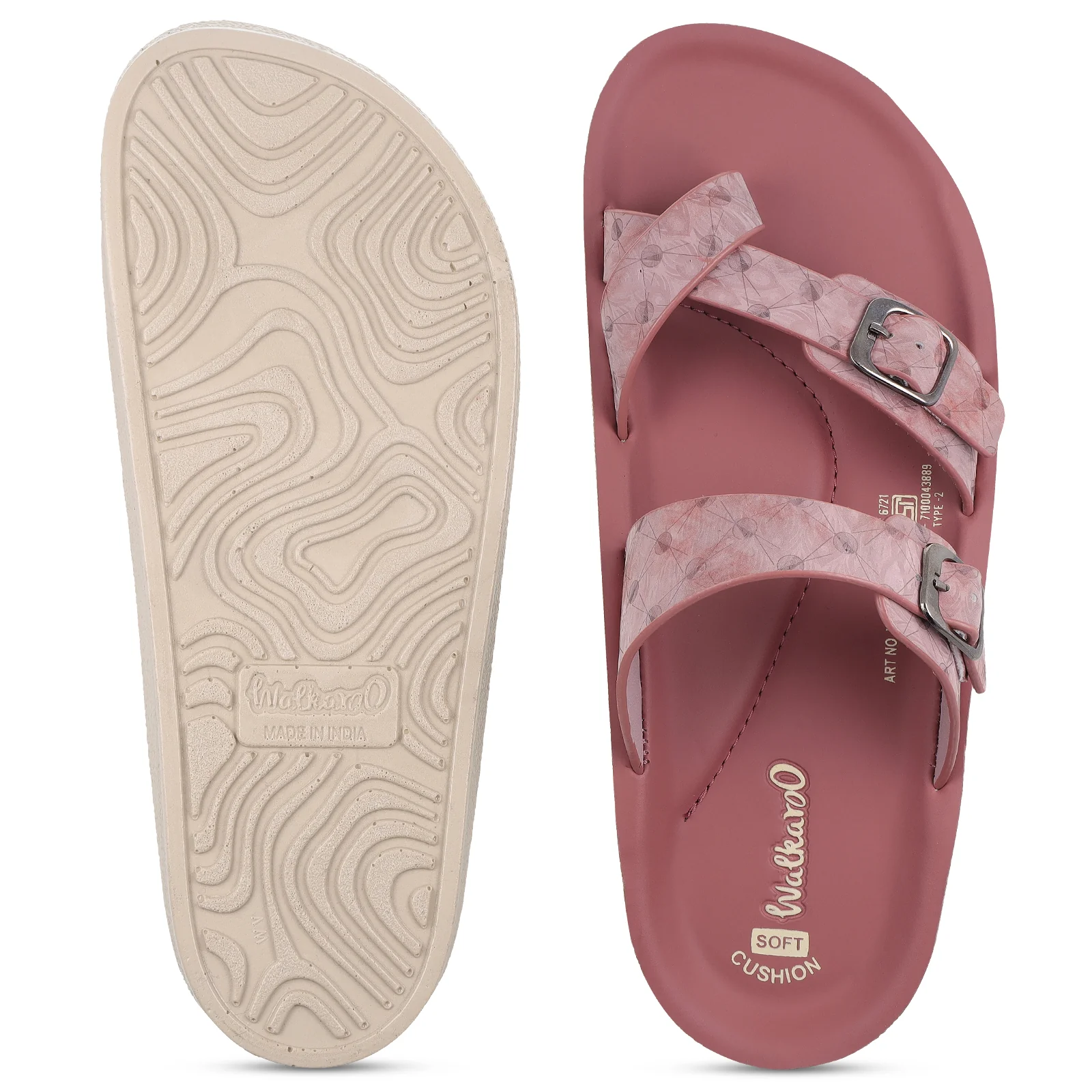 Women's Daily Wear Sandals  -WLR72052 Dusty Rose - Image 3