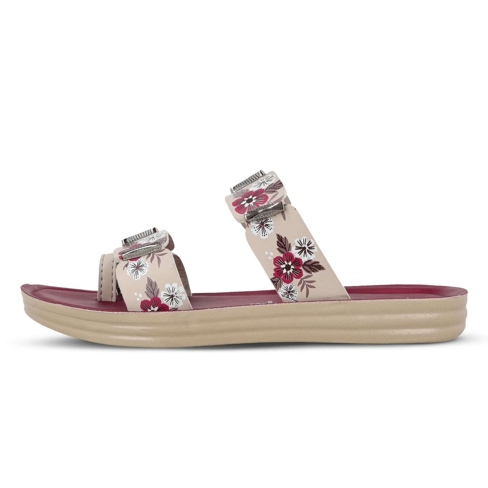 Women's Daily Wear Sandals - WLR74018 Maroon - Image 3