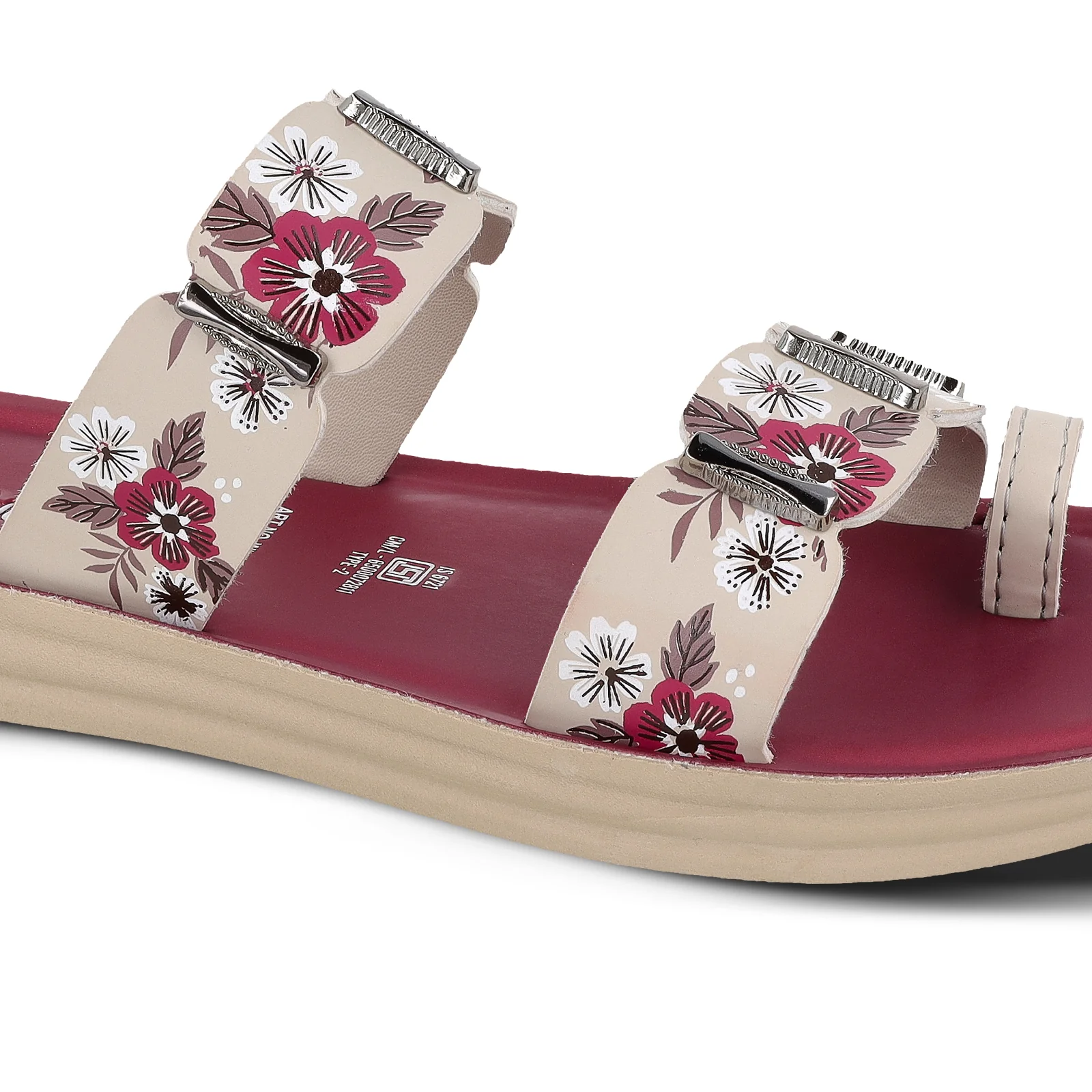 Women's Daily Wear Sandals - WLR74018 Maroon - Image 4
