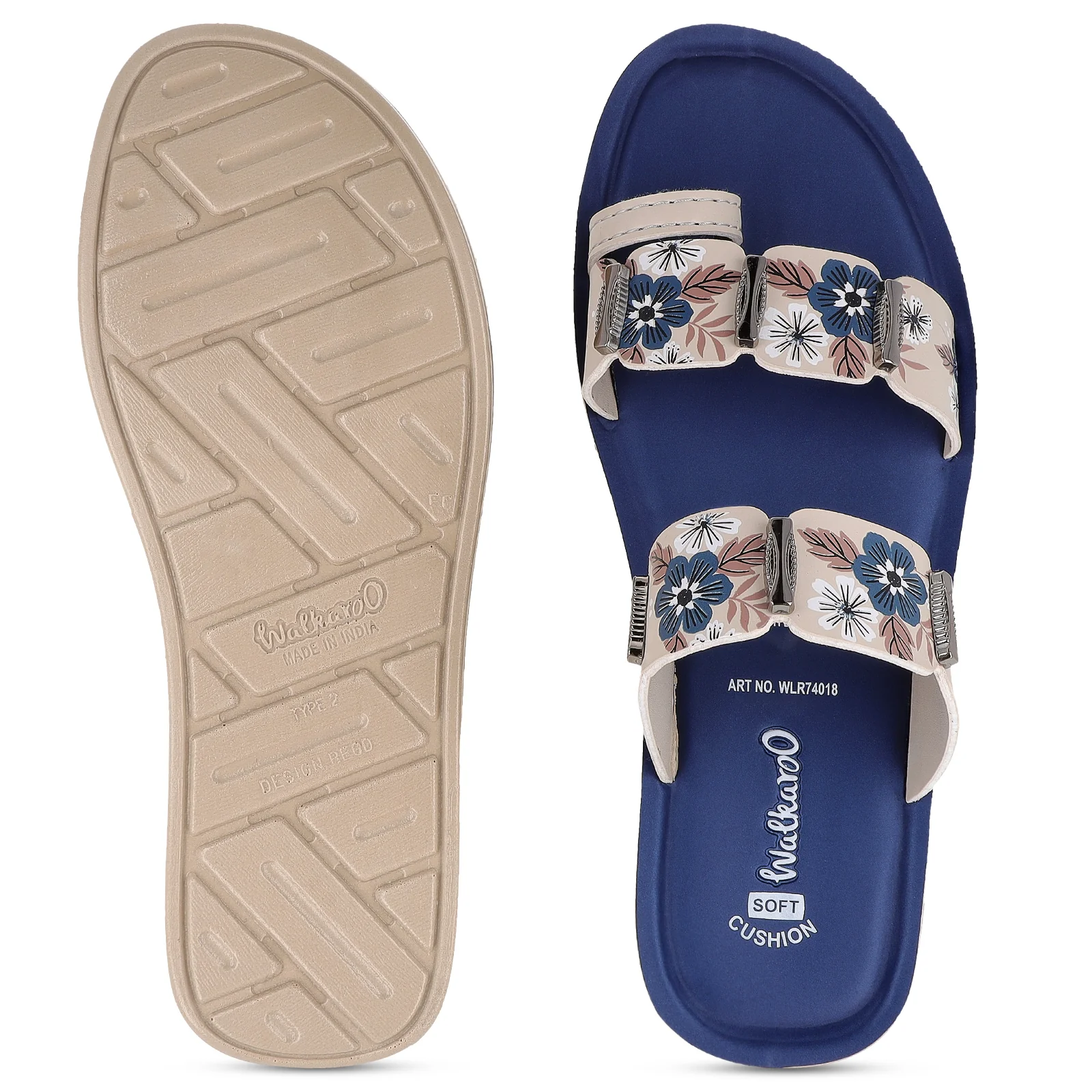 Women's Daily Wear Sandals - WLR74018 Navy Blue - Image 2