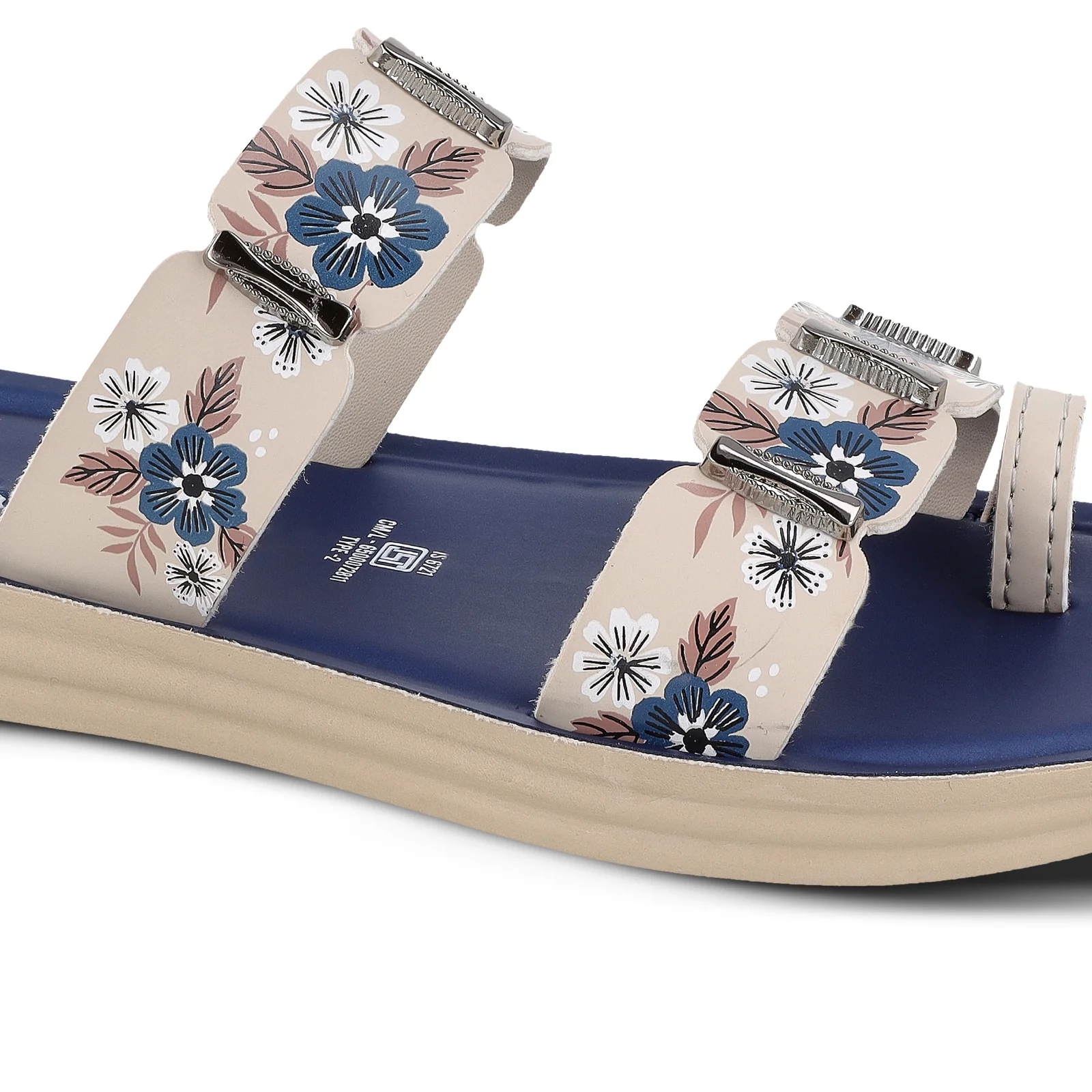 Women's Daily Wear Sandals - WLR74018 Navy Blue - Image 4