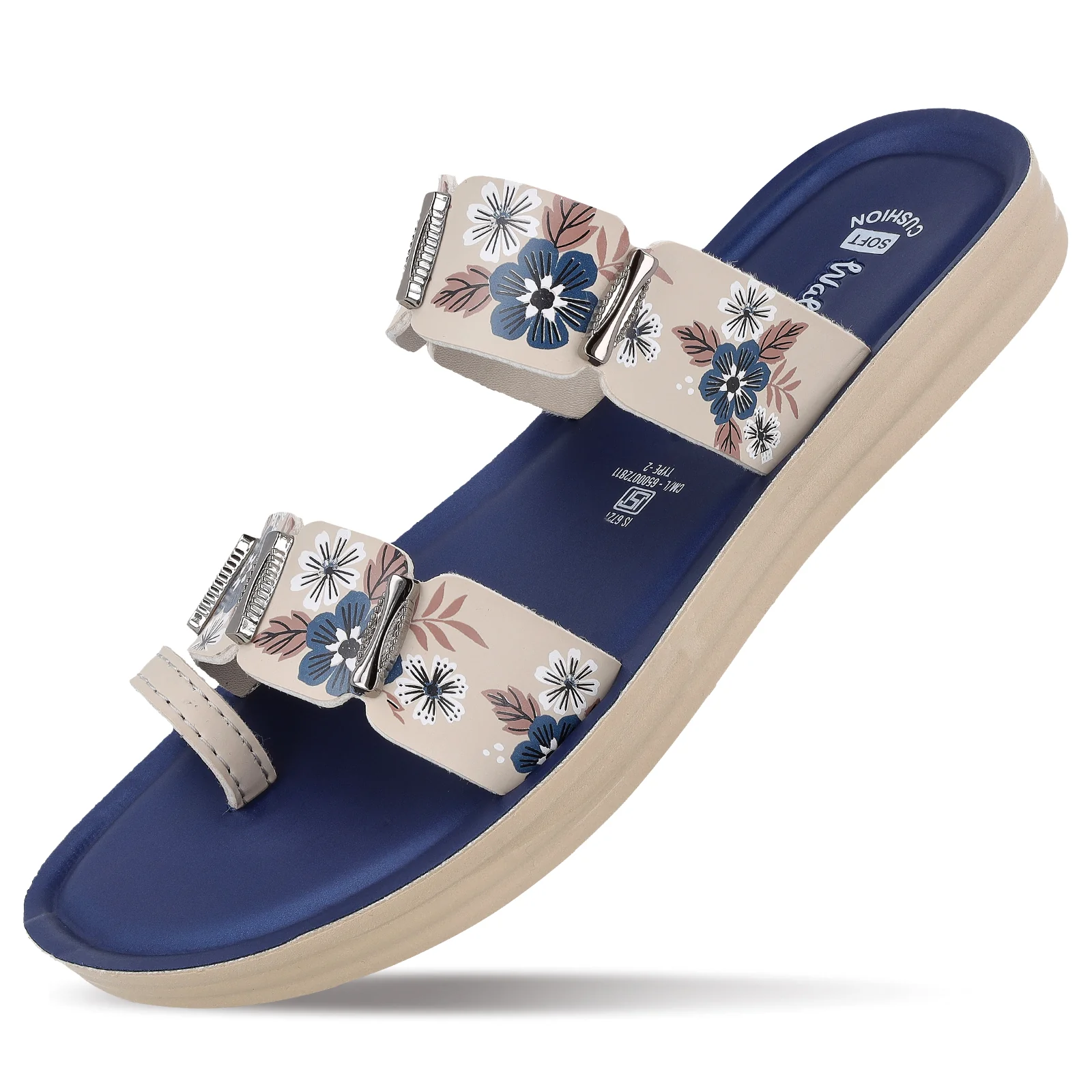 Women's Daily Wear Sandals - WLR74018 Navy Blue - Image 5
