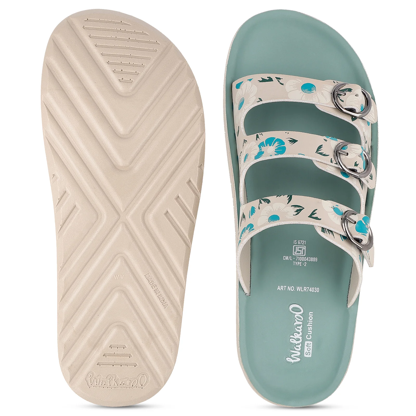 Women's Daily Wear Sandals - WLR74030 Turquoise Blue - Image 3