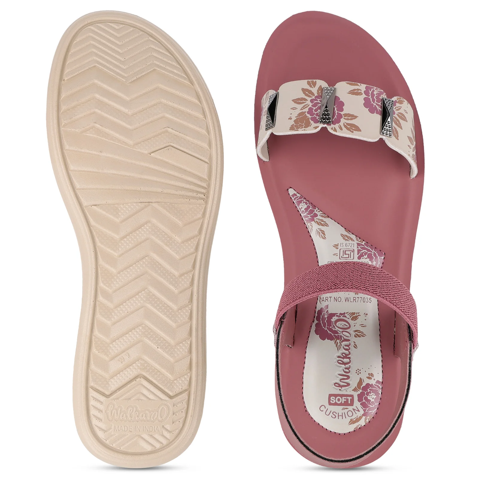 Women's Daily Wear Sandals - WLR77035 Dusty Rose - Image 3